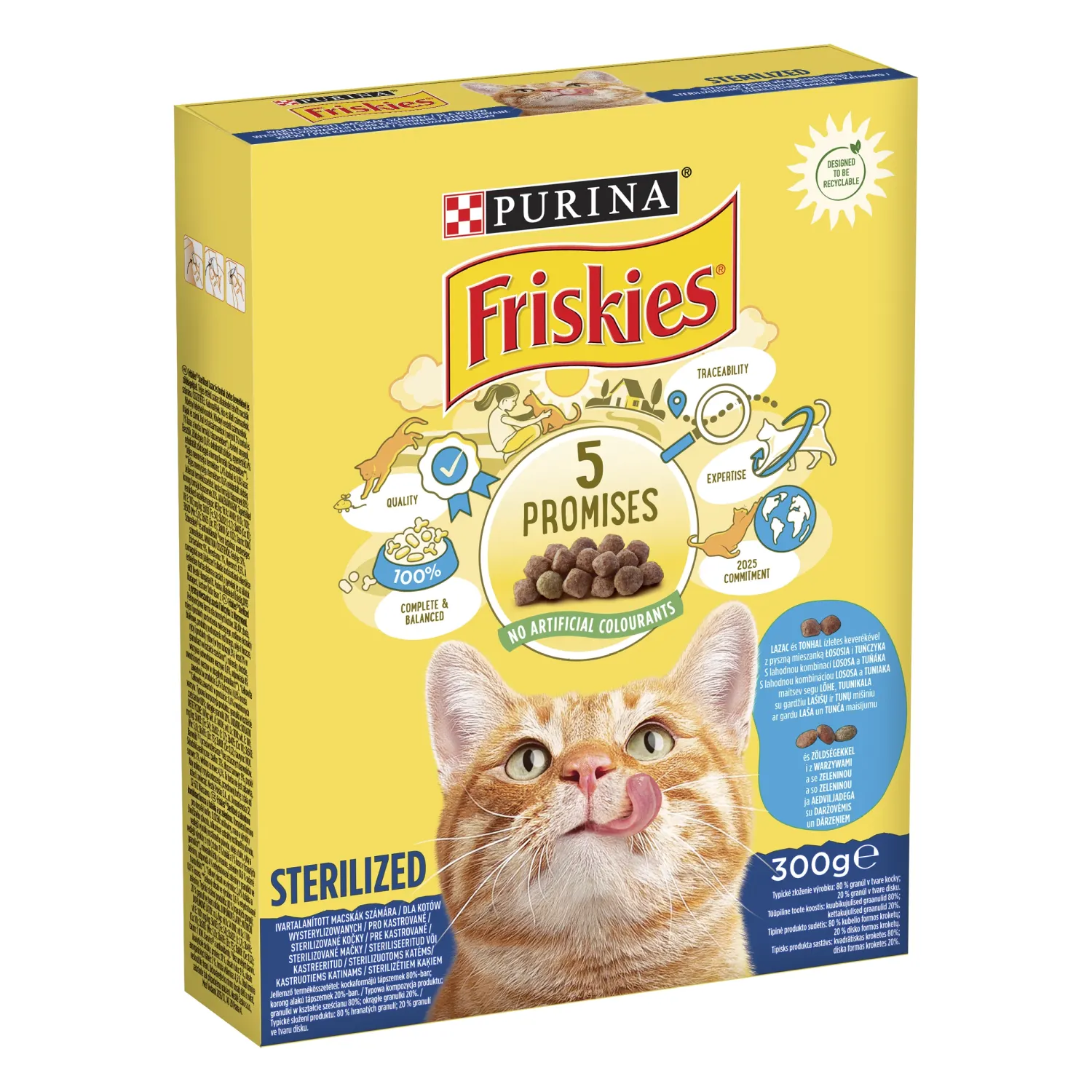 Sausā k/b. Friskies ar lasi/dārz. 300g