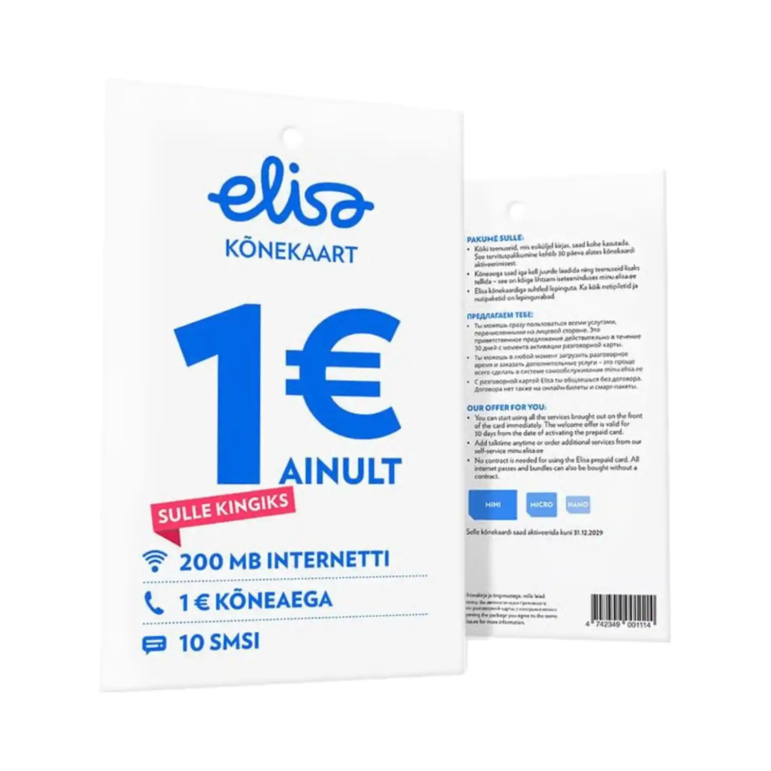 Elisa stardipakett 1 eur