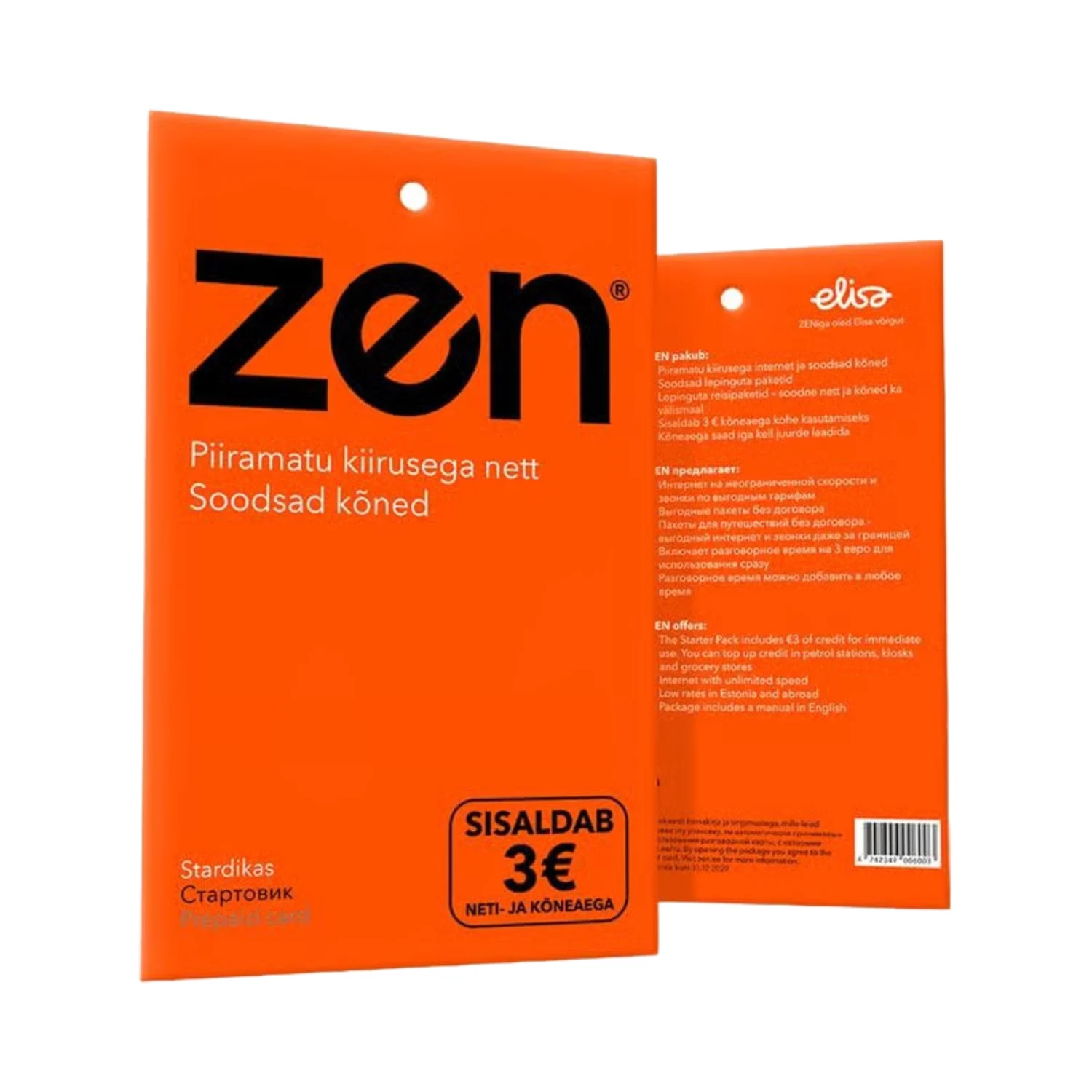 Zen stardipakett 3 EUR