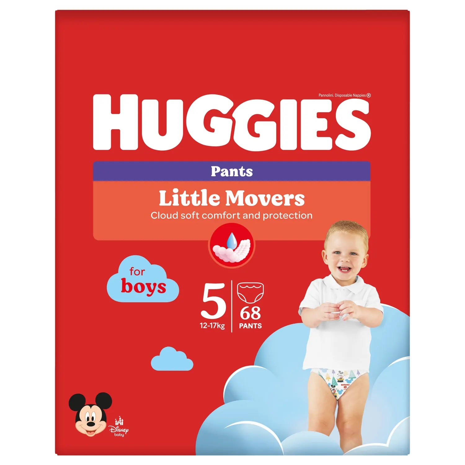 Sauskel.-kelnait.HUGGIES BOY(5)12-17kg,68vnt.