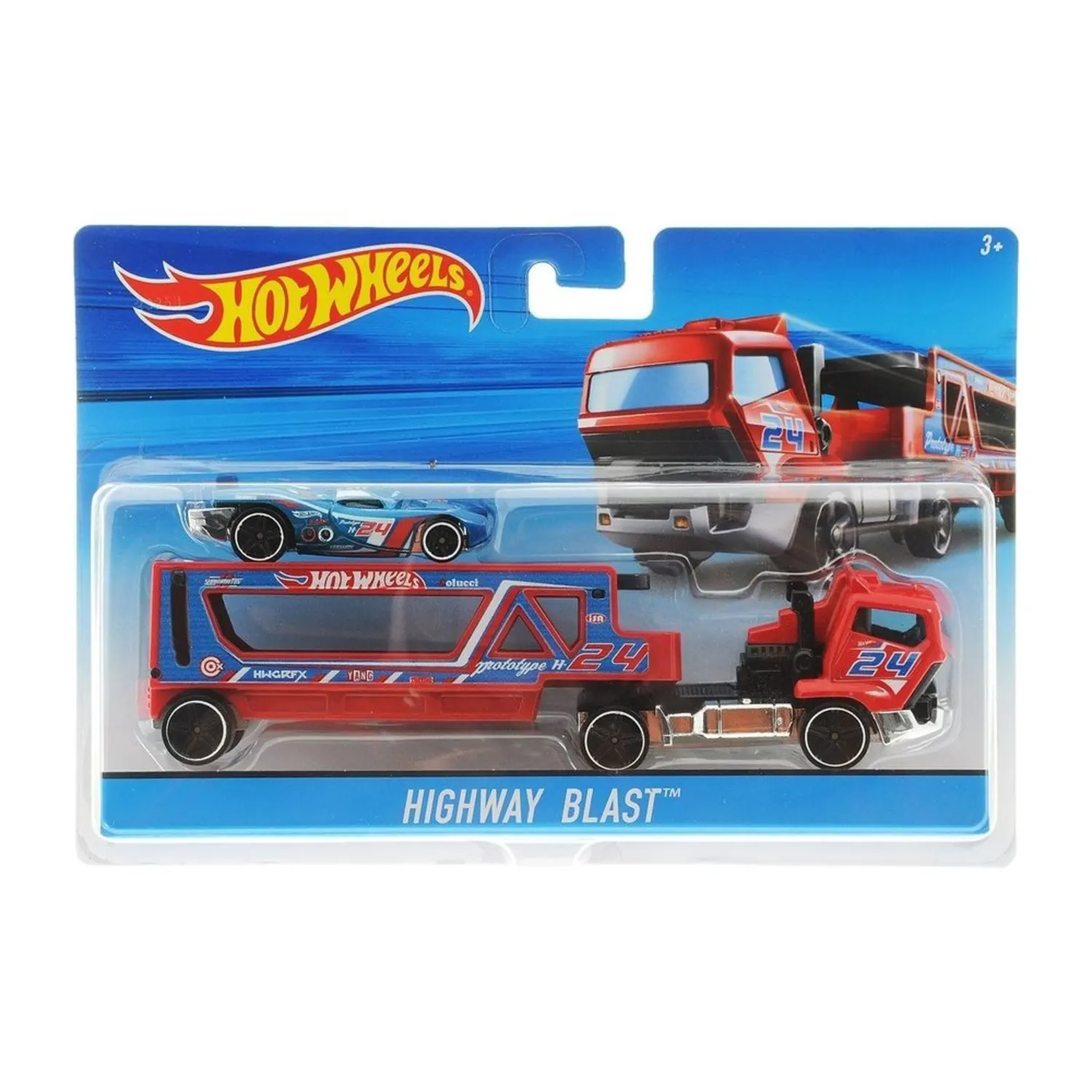 Mänguasi auto ja rekka HotWheels