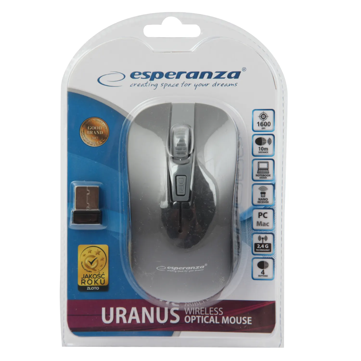 Arvutihiir juhtmeta 4D Uranus(MIX)