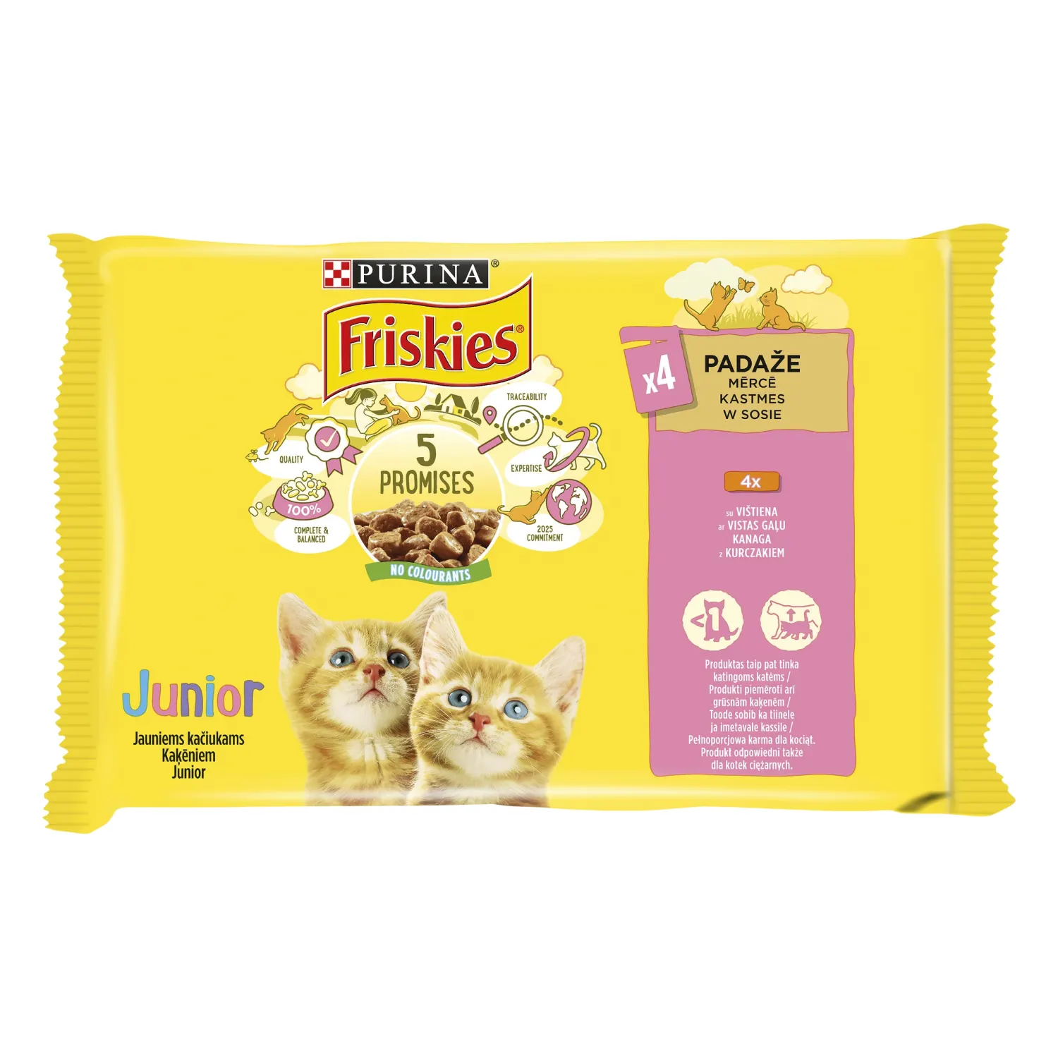 Kassitoit Friskies Junior kanaga 4x85g