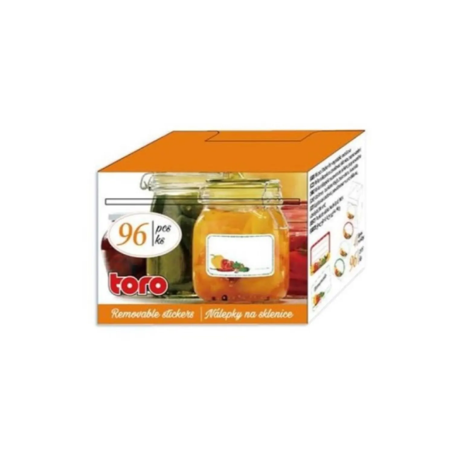 Uzlīmes burkām Toro dārzeņi 96gab FP26