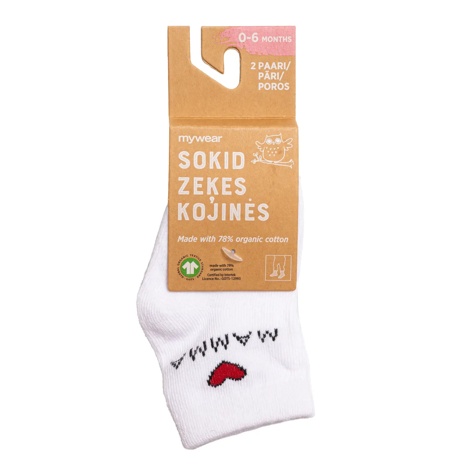Kūdikių kojinės MYWEAR, 0 - 6 mėn. 2 p.