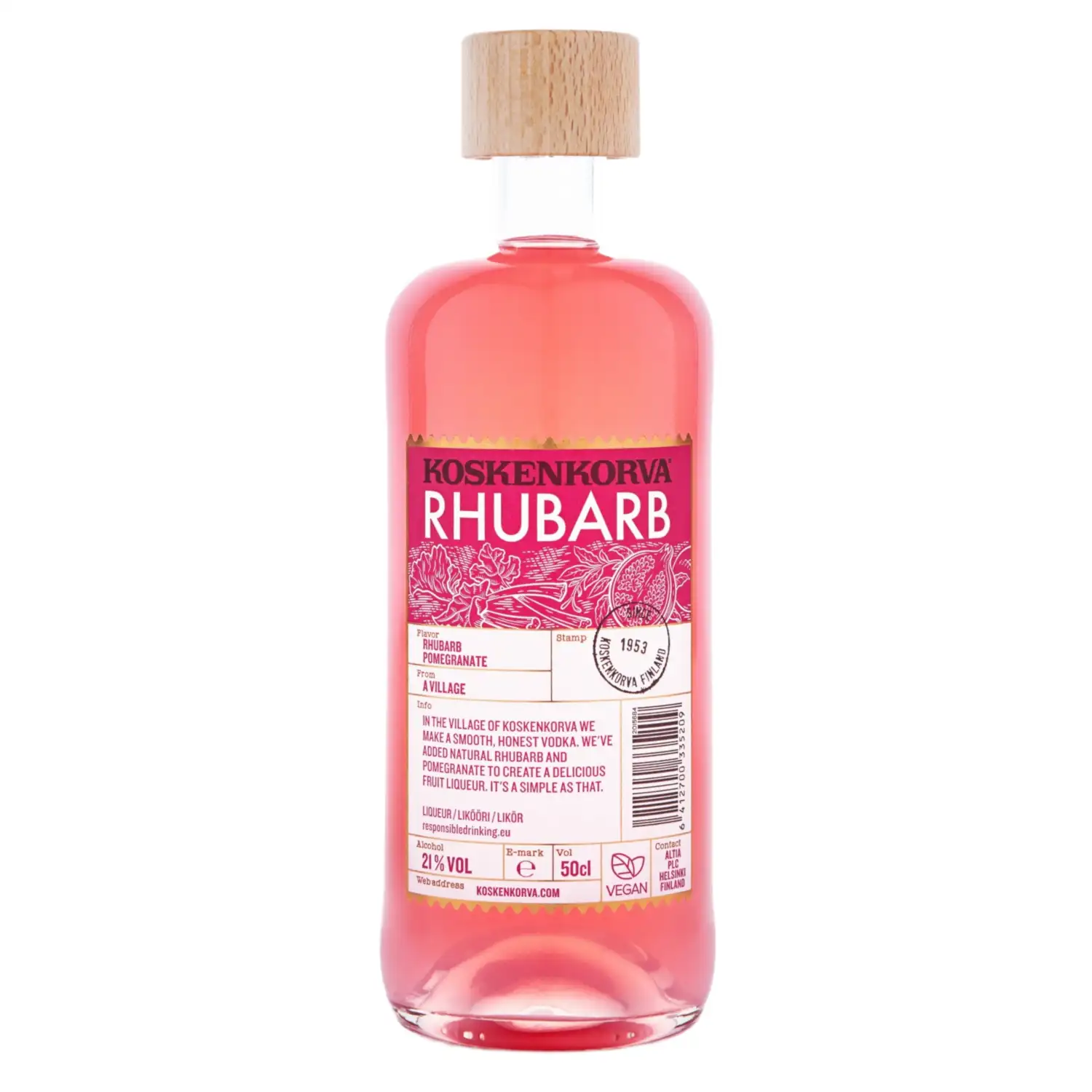 Liköör Koskenkorva Rhubarb 21%vol 0,5l