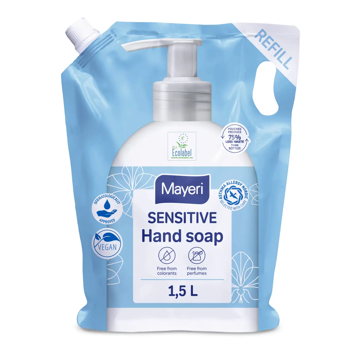 Rankų muilas (papild.) MAYERI SENSITIVE, 1,5L