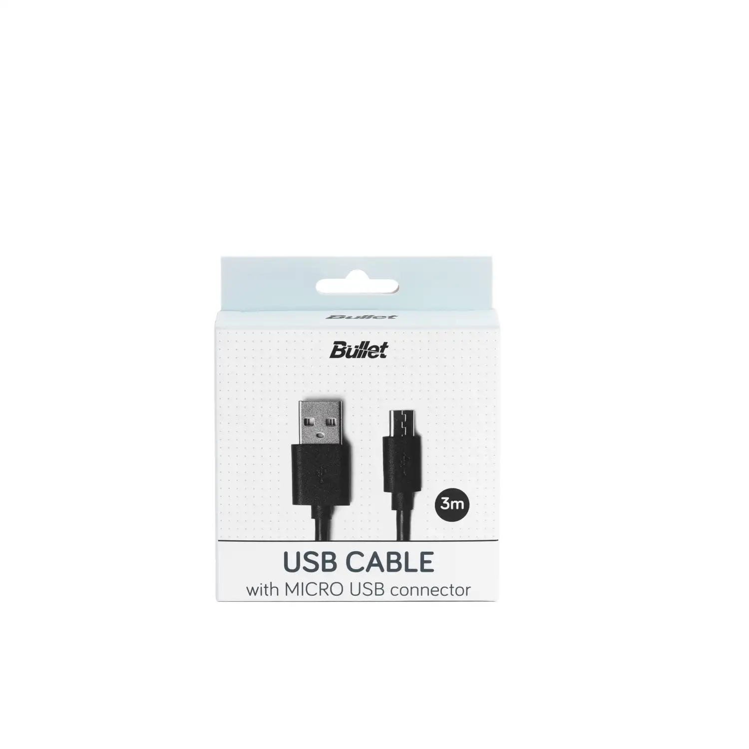 Laidas BULLET 2,0 MICRO USB, 3 m, AW26