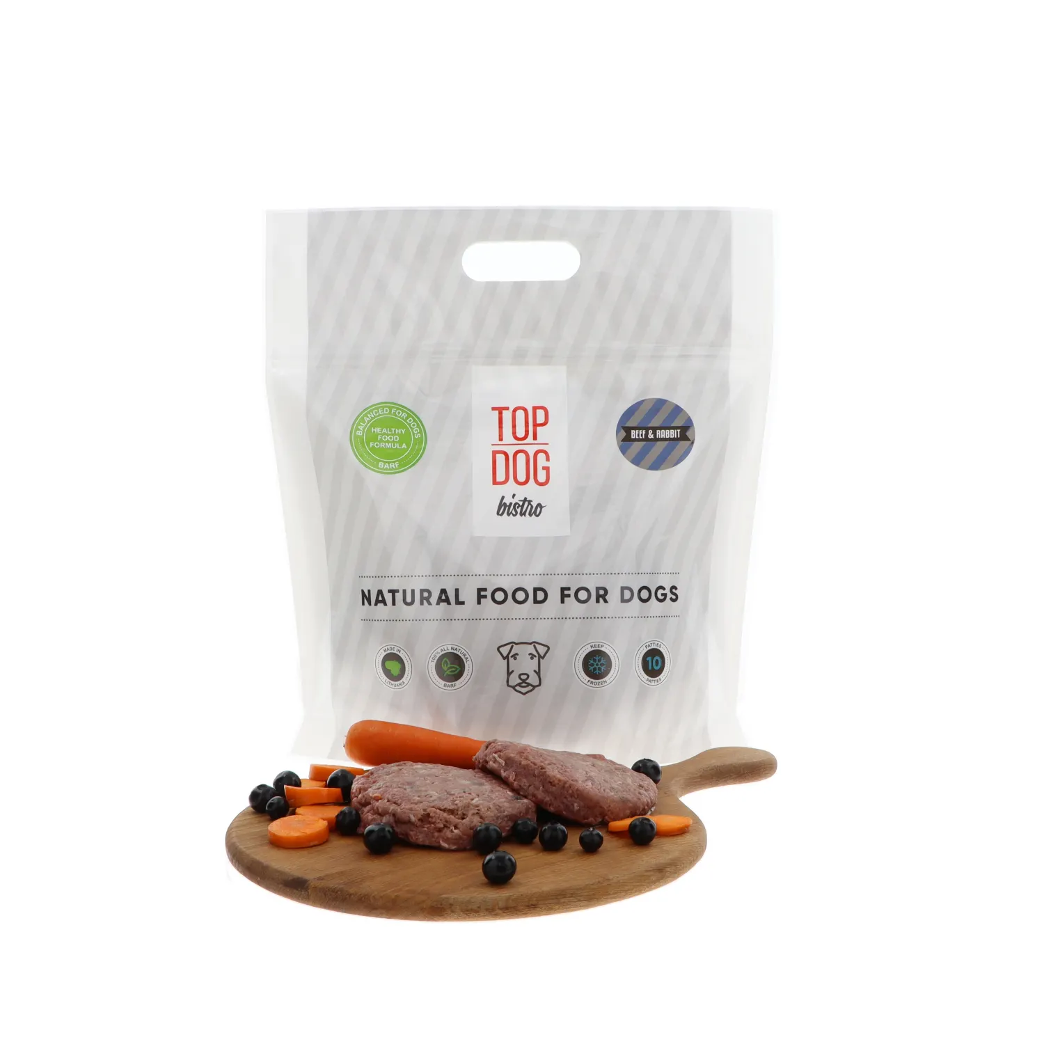 Koerat. TopDog veis/küülik/külmut.1,6kg