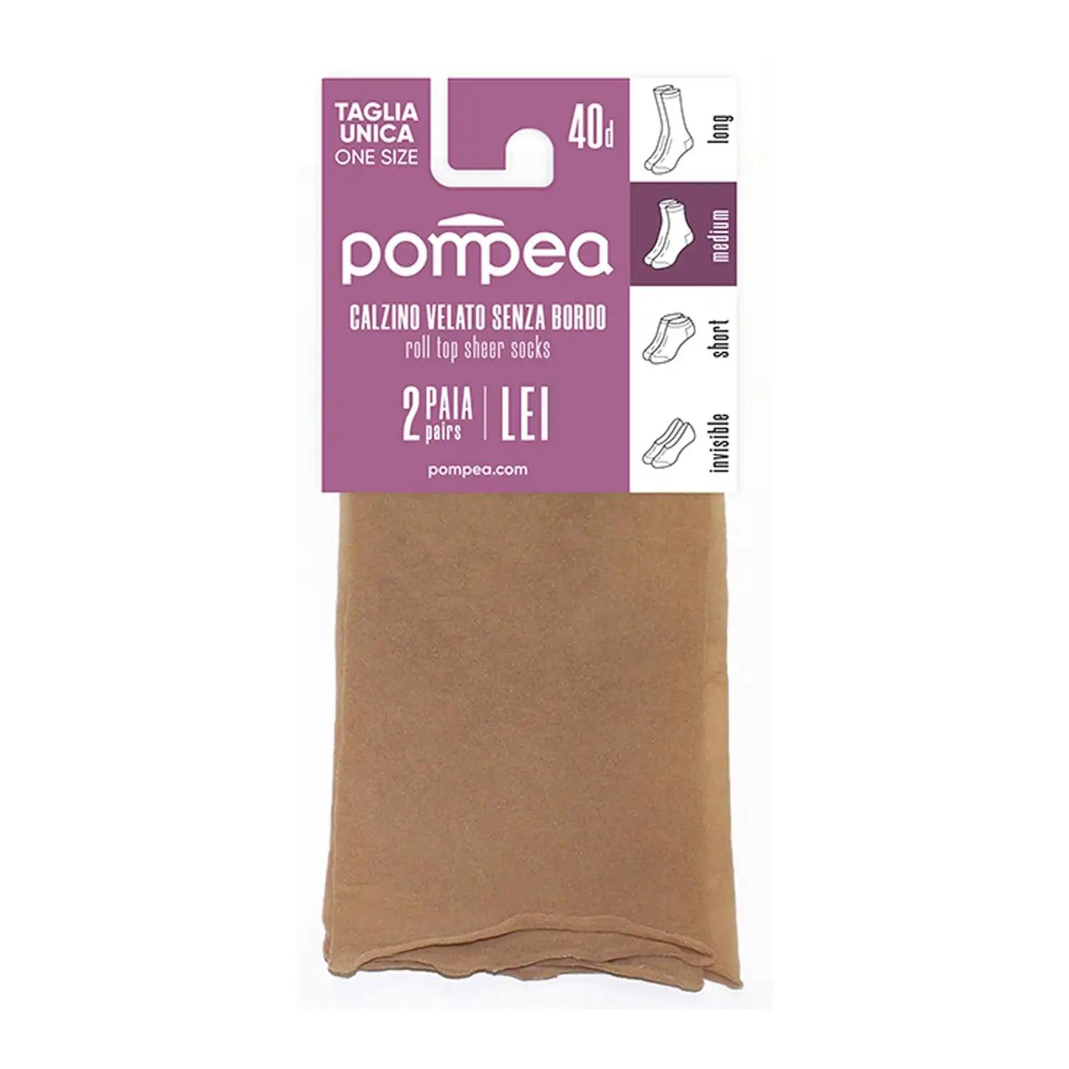 Naiste sokid Pompea 40 ambrato 2p