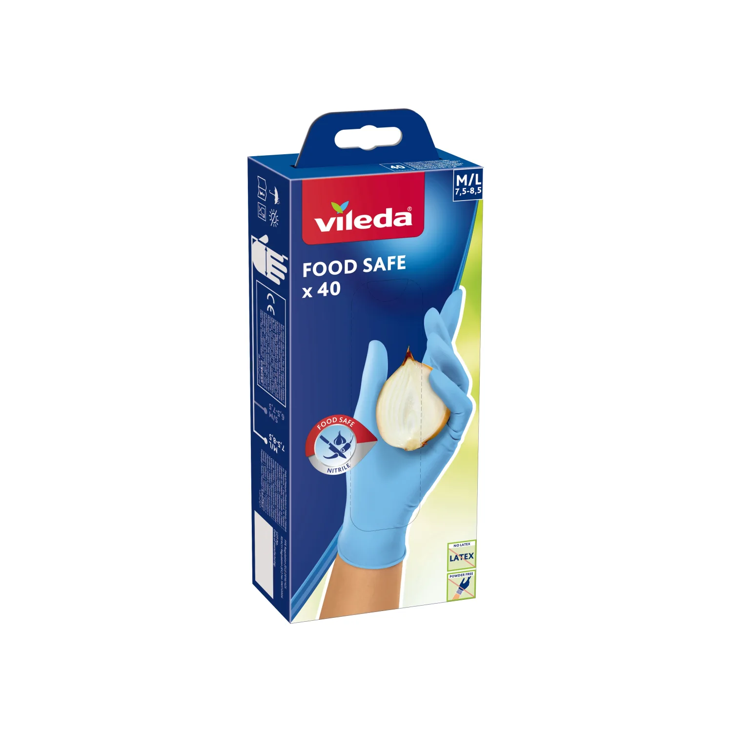 Cimdi Vileda Food Safe M/L 40gab.