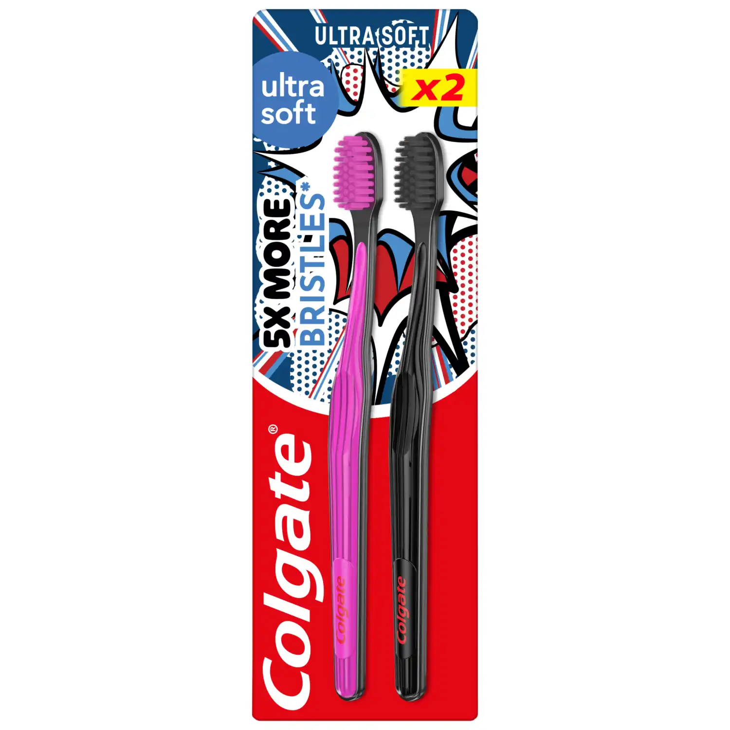 Dantų šepetėlis COLGATE ULTRA SOFT,  2 vnt.
