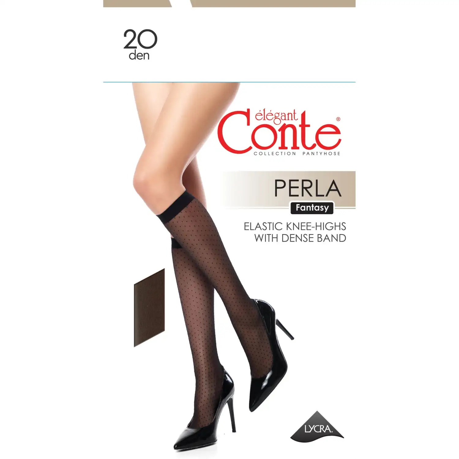 Pusg zeķes Conte Perla Nero uni 20d