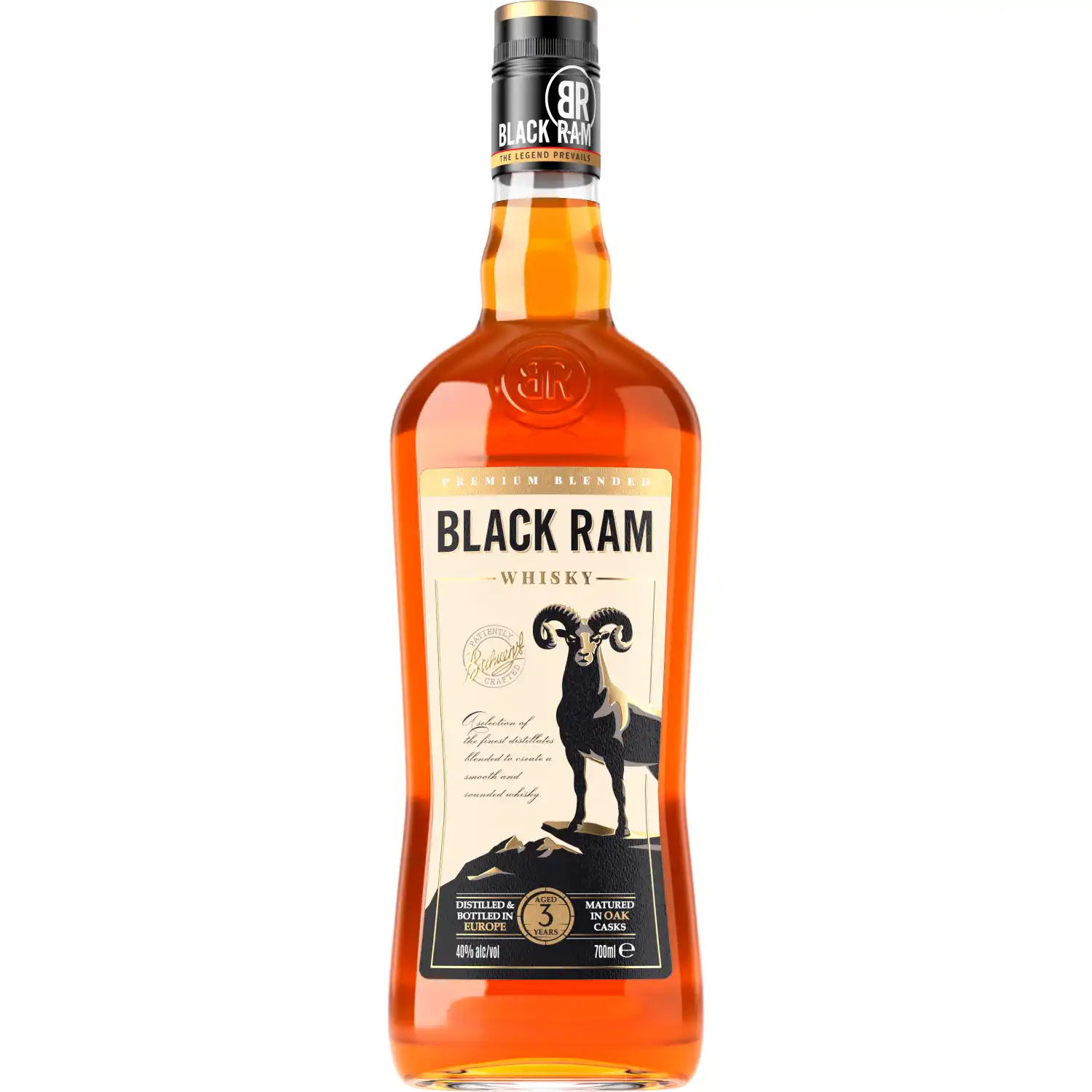 Viskis BLACK RAM, 40%, 0,7 l