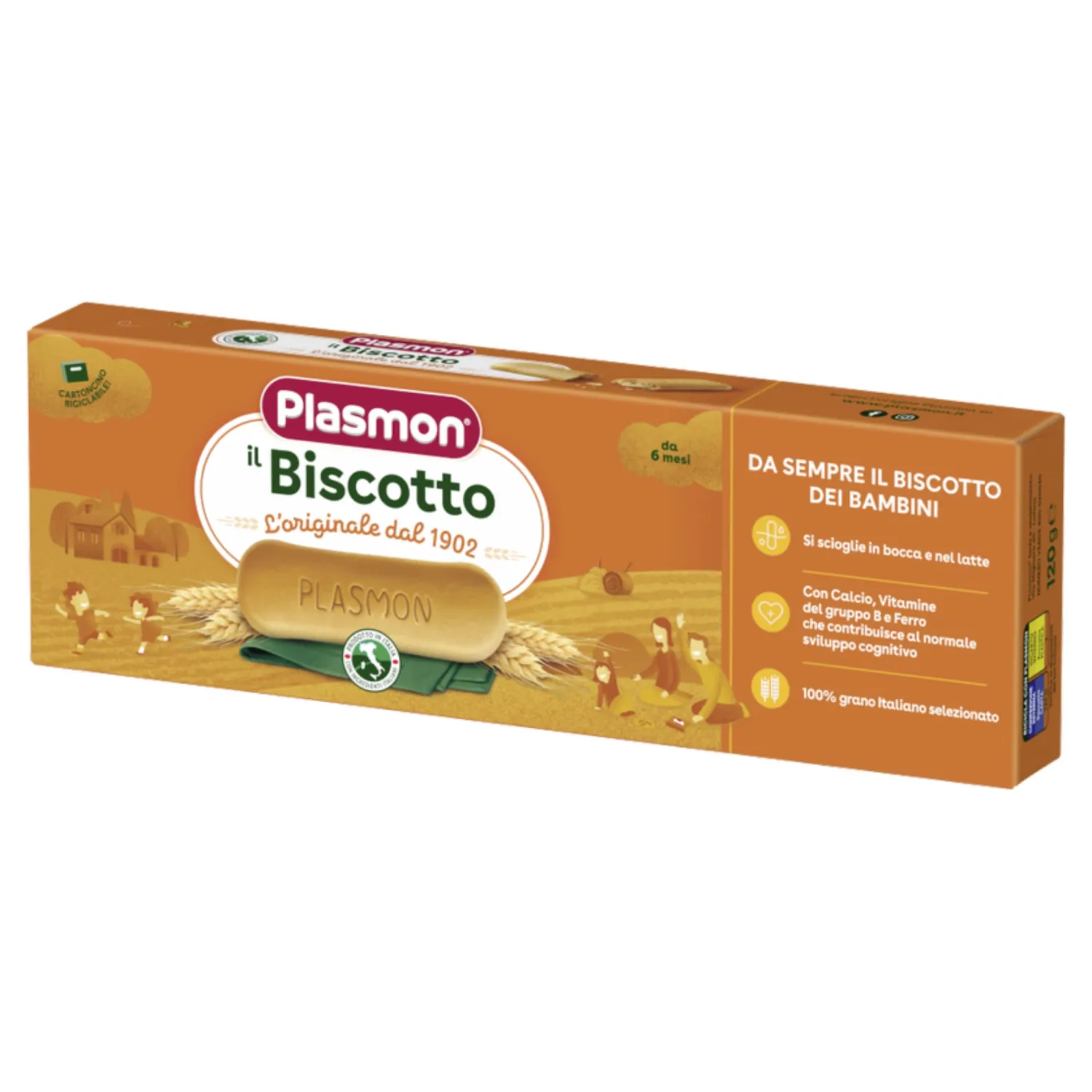Bērnu cepumi Plasmon no 6 mēnešiem 120g