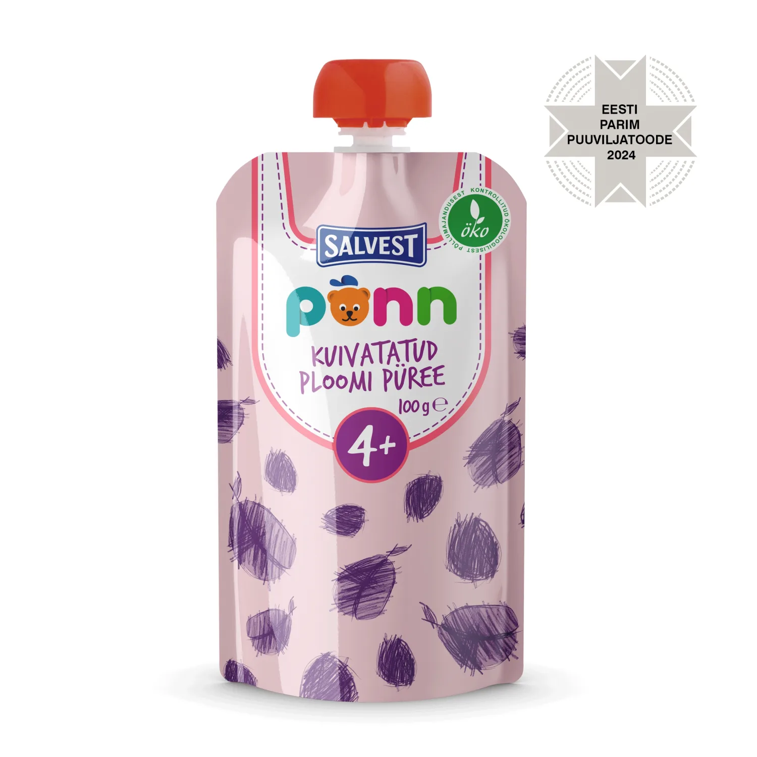 Püree kuiv. ploomi Põnn 4kuud öko 100g