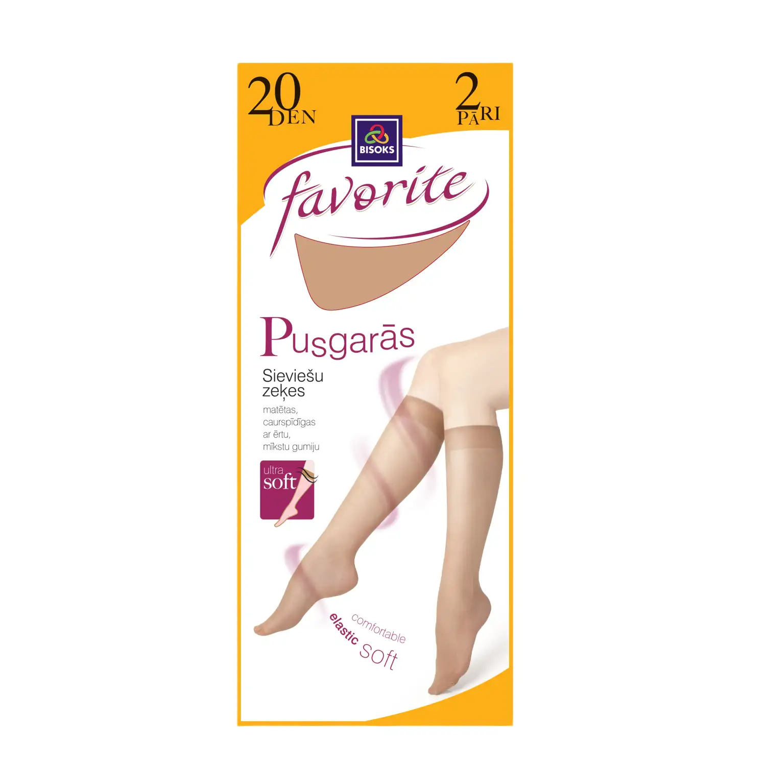 Siev pusg zeķes 20 d 2 pāri 25278 beige