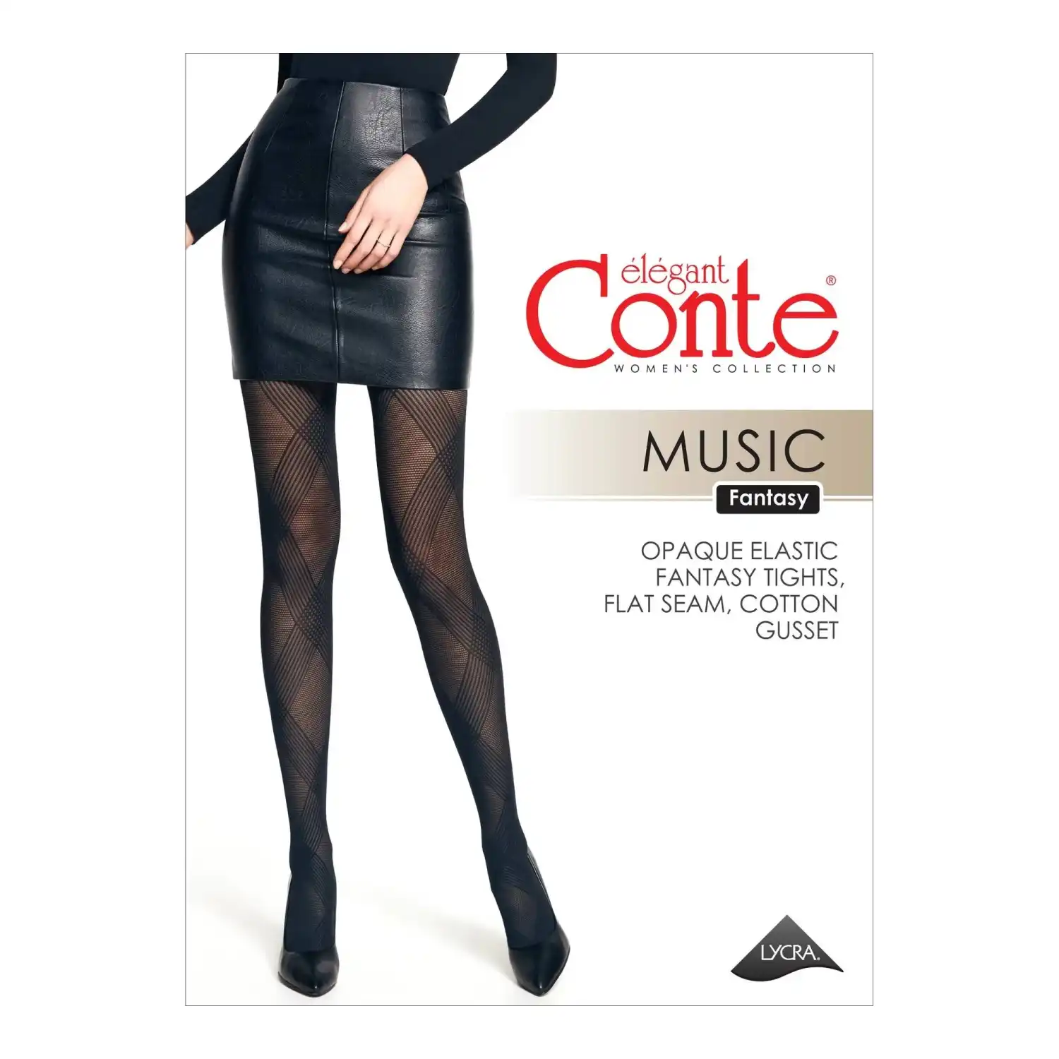 Zeķubikses Conte Fantasy Music Nero 4
