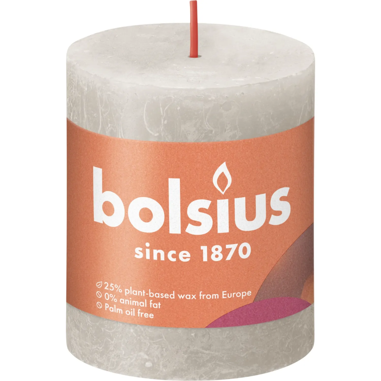 Žvakė BOLSIUS, 8 x 7 cm, pilka
