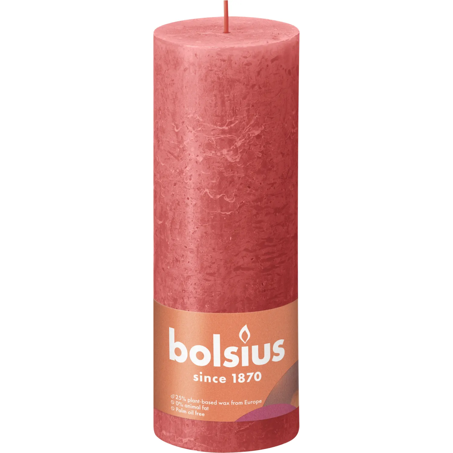 Žvakė BOLSIUS, 19 x 7 cm, rožinė