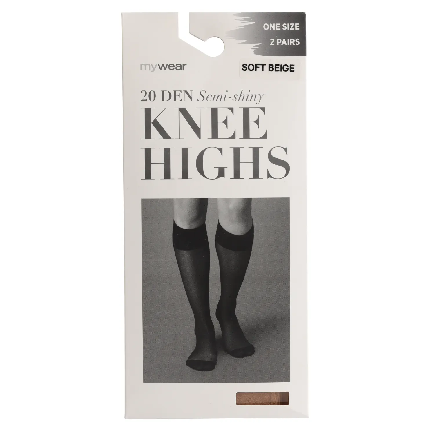 Siev. pusgarās zeķes Mywear 2p 20D Beige