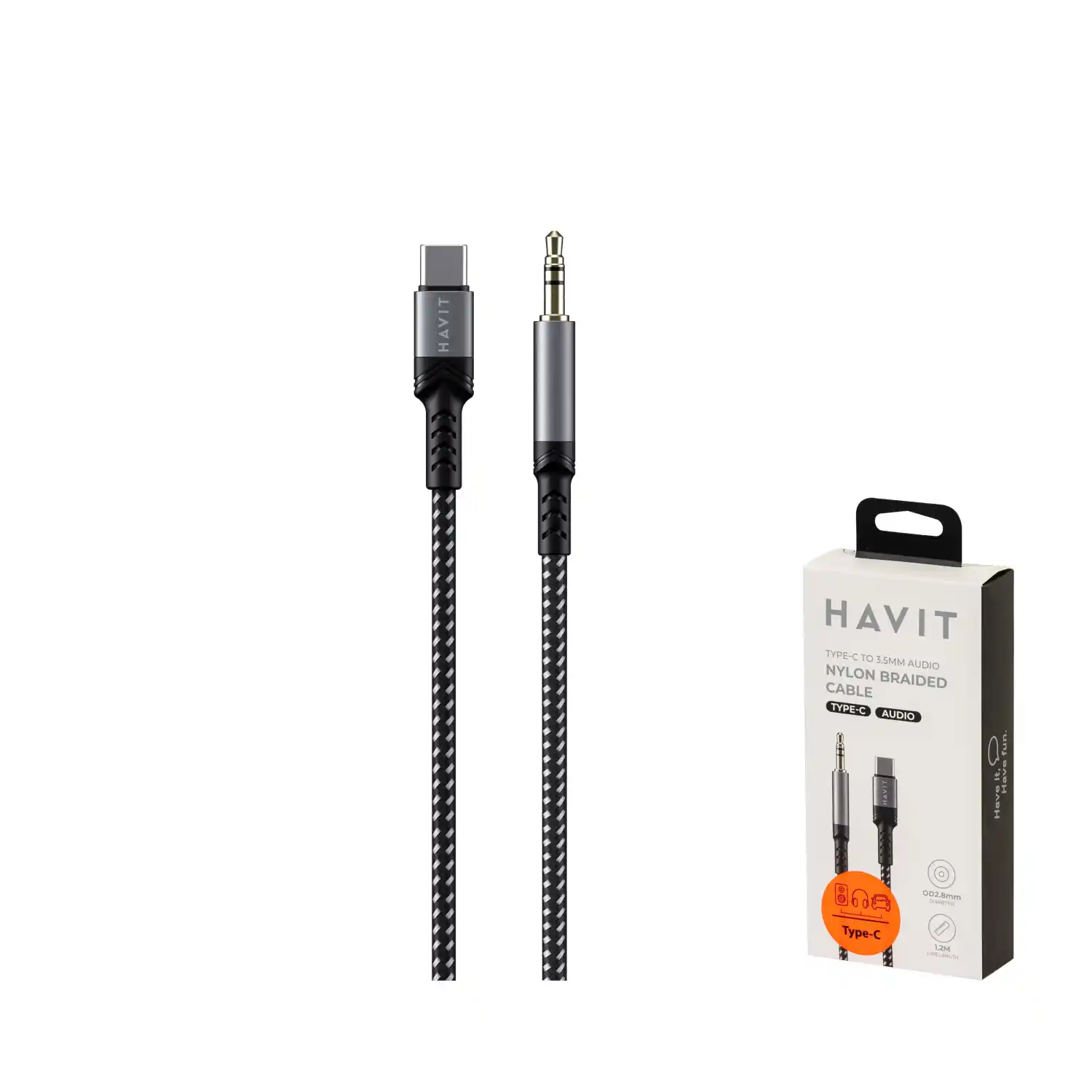 Audio kabelis ty.c-3.5mm Havit dot 6265