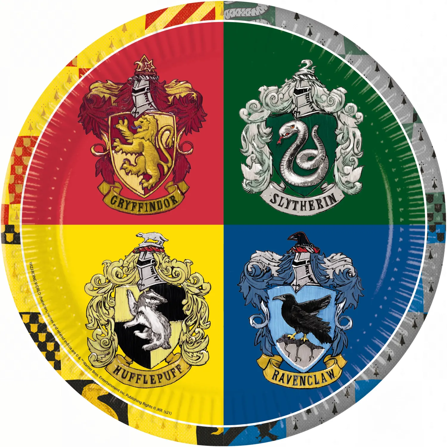 FSC papīra šķīvji "H. Potter" 23cm 8gab