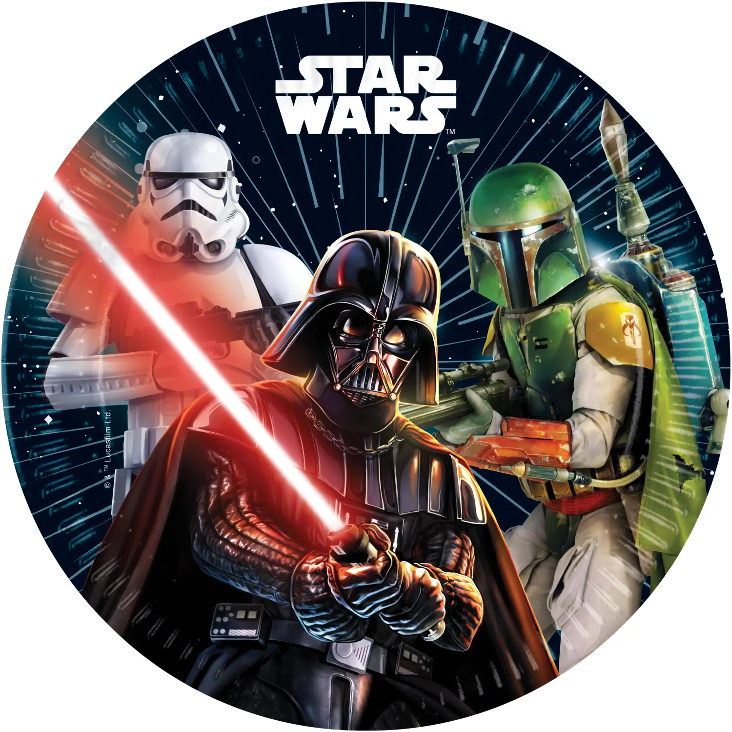 FSC papīra šķīvji "Star Wars" 23cm 8gab