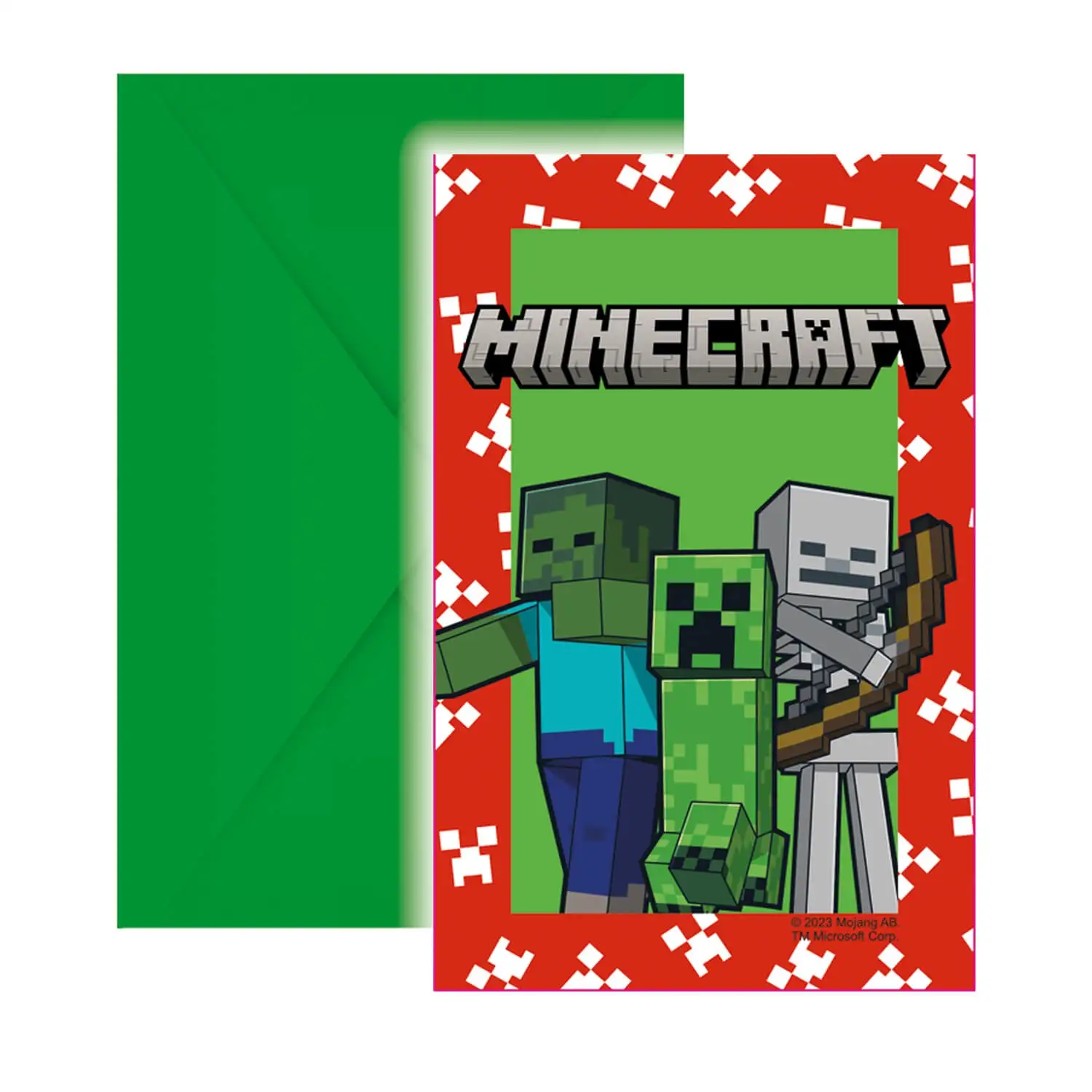 Ielūgumu komplekts "Minecraft" 6gab