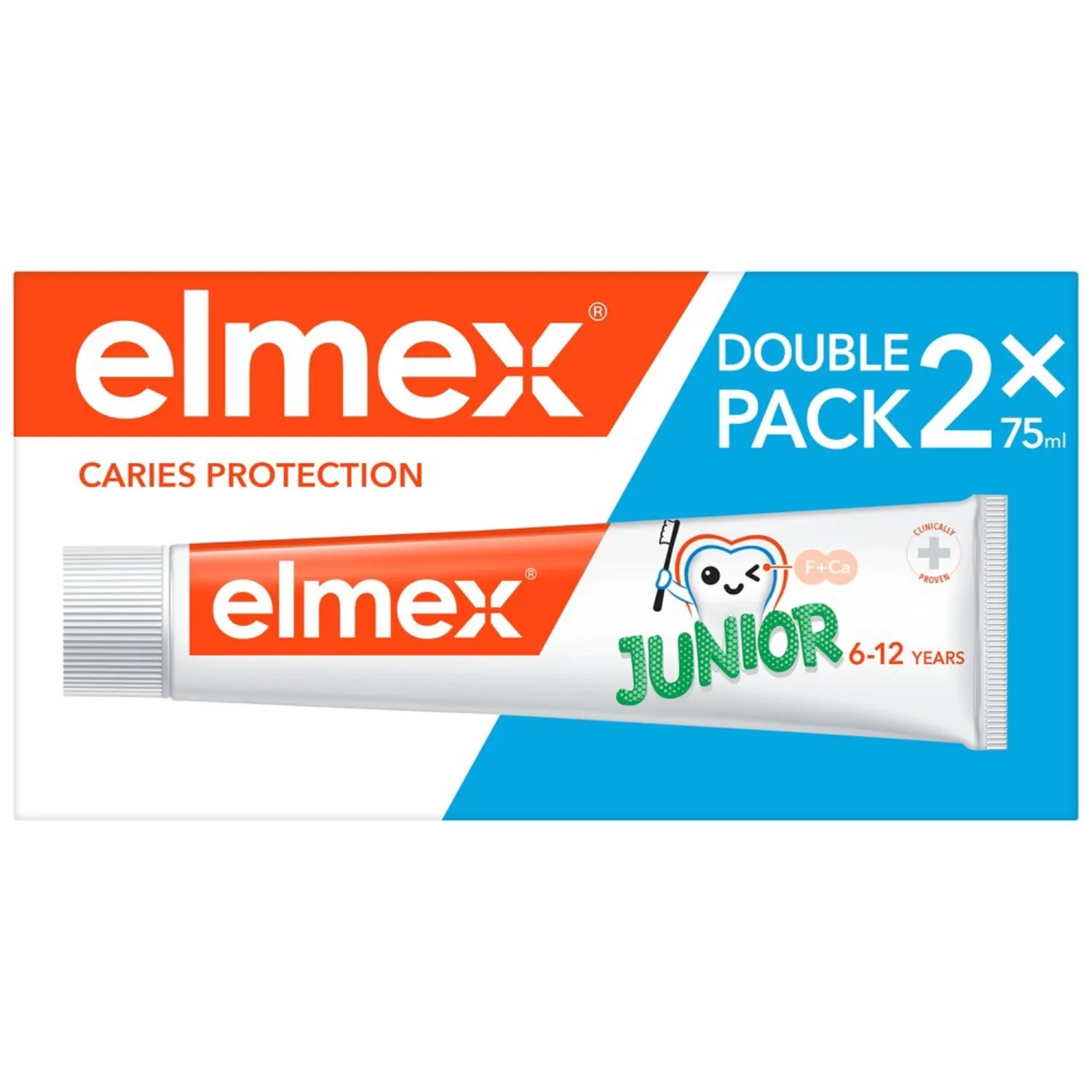 Dantų pasta ELMEX JUNIOR, 2 vnt, 75 ml