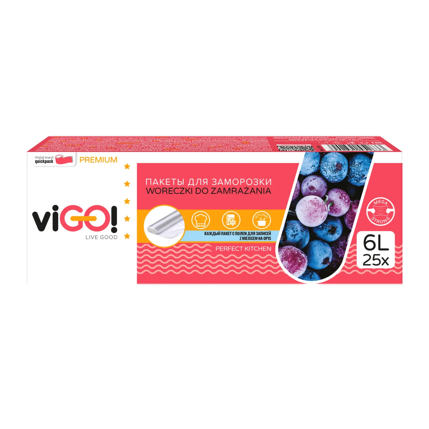 Šaldymo maišeliai VIGO, 6 l, 25 vnt