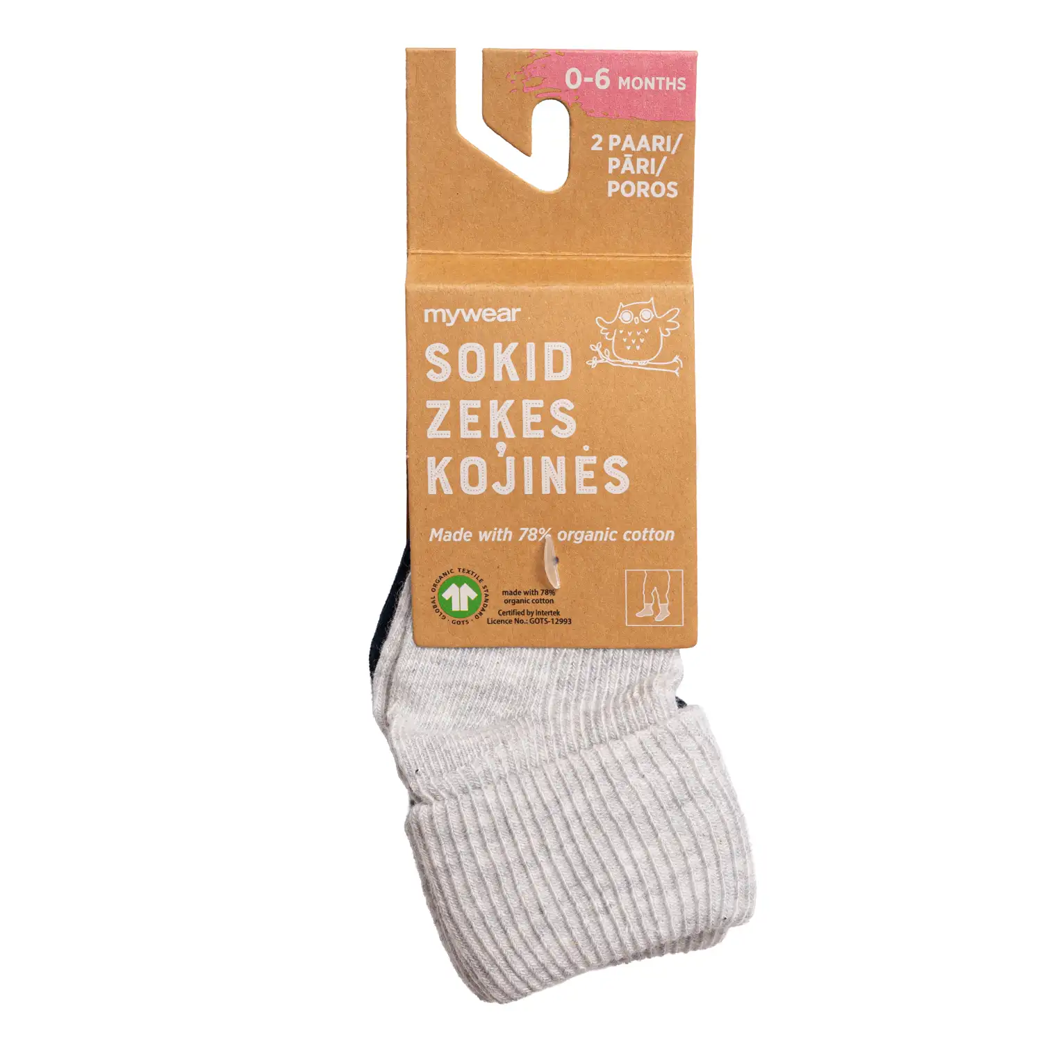 Zīdaiņu zeķes Mywear 2p 0-6 m