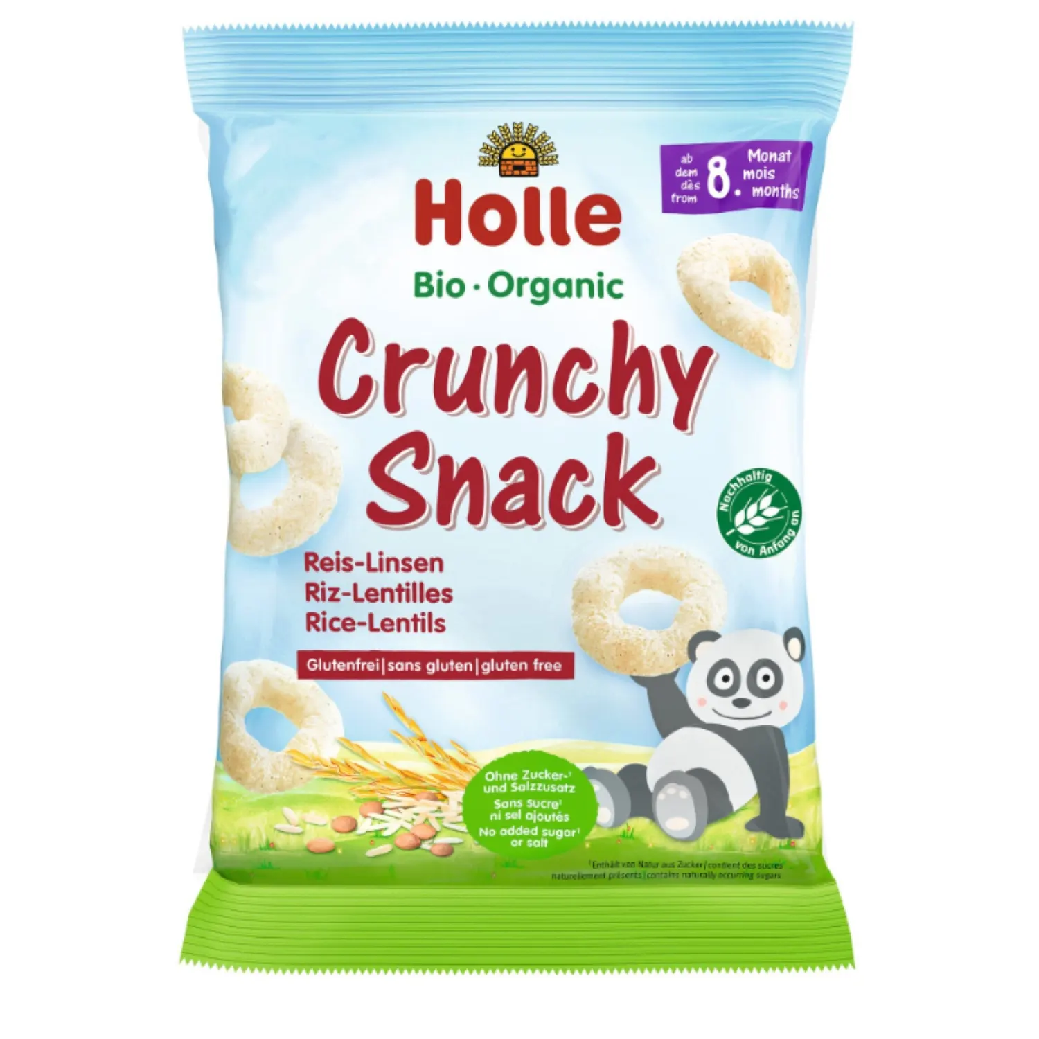 Ekol. trašk. ryžių lęšių užkand. HOLLE, 25 g