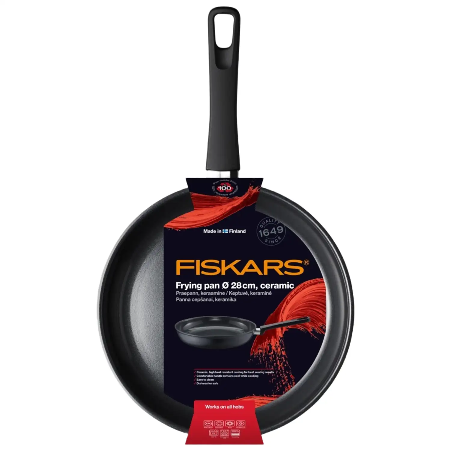 Keptuvė FISKARS, 28 cm, keraminė, AW26