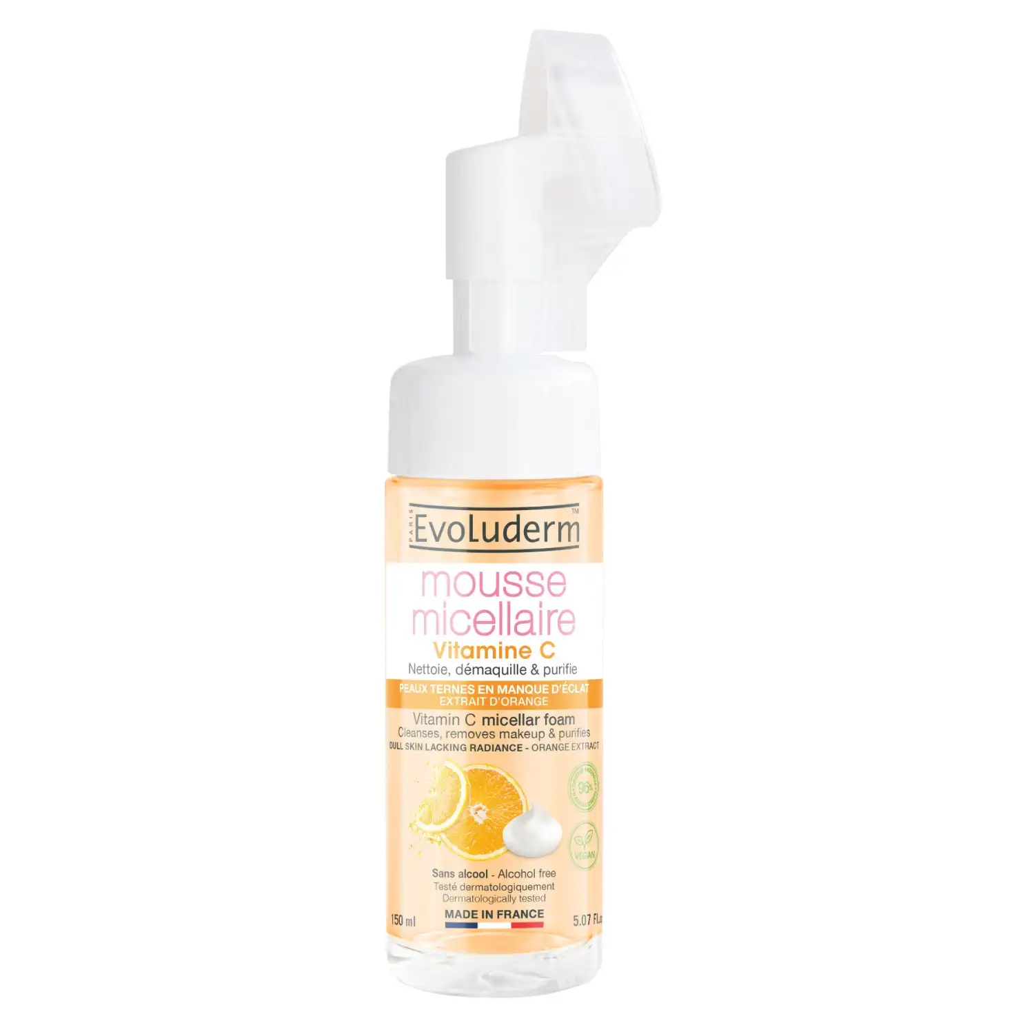 Micelinės putos EVOLUDERM su vit. C, 150 ml