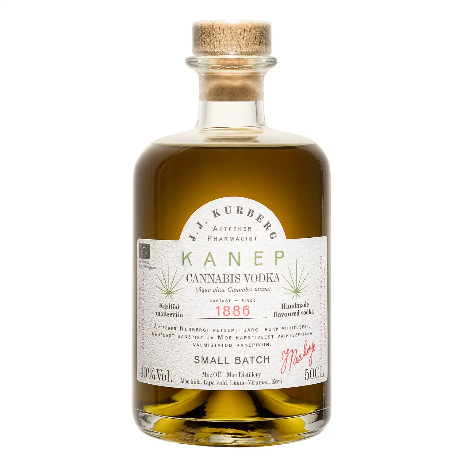 Maitsestatud viin J.J.Kurberg Kanep 40% 0,5l
