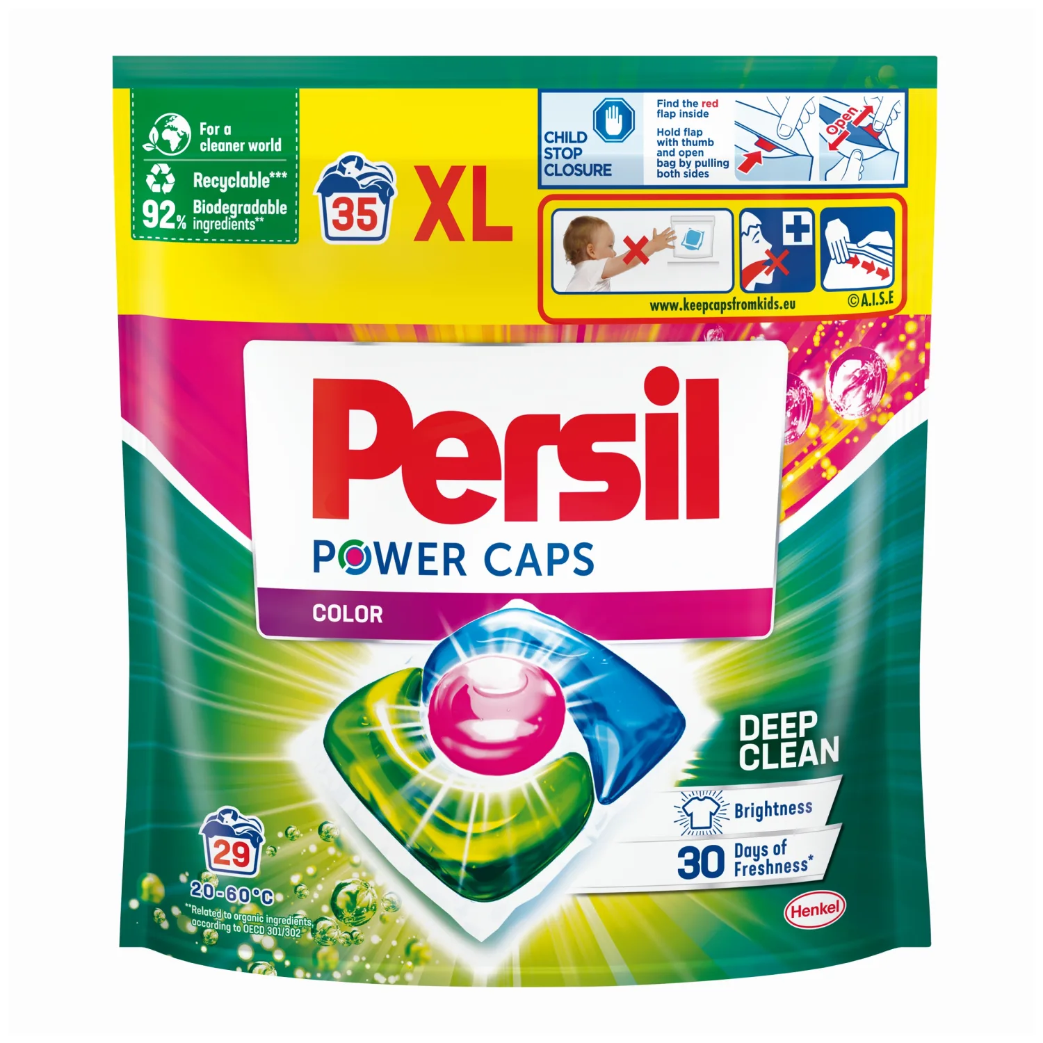 Veļas mazg.kaps. Persil Power Caps Color 29MR