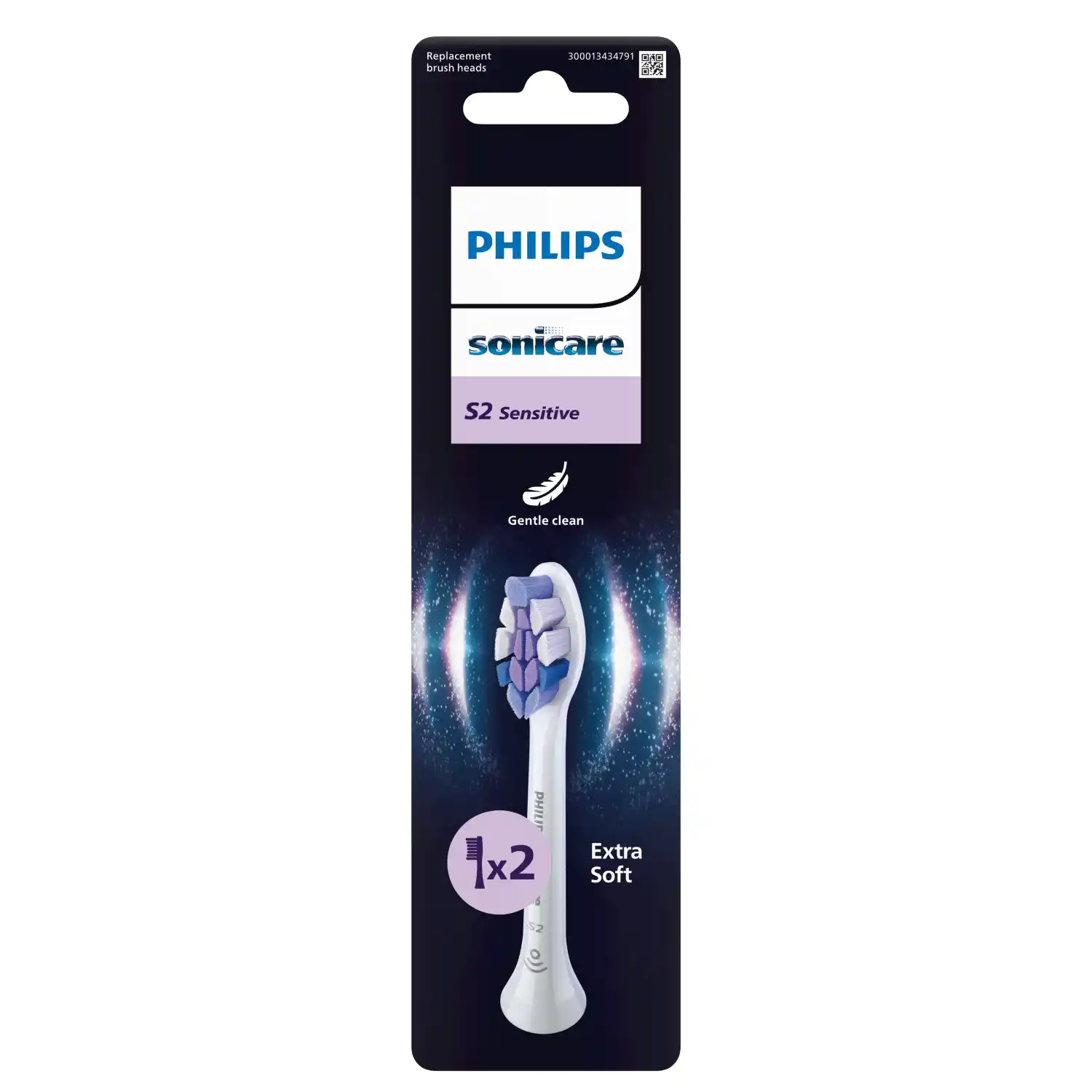 Dantų šepetėlio ant. PHILIPS UTRA SOFT, 2 vnt