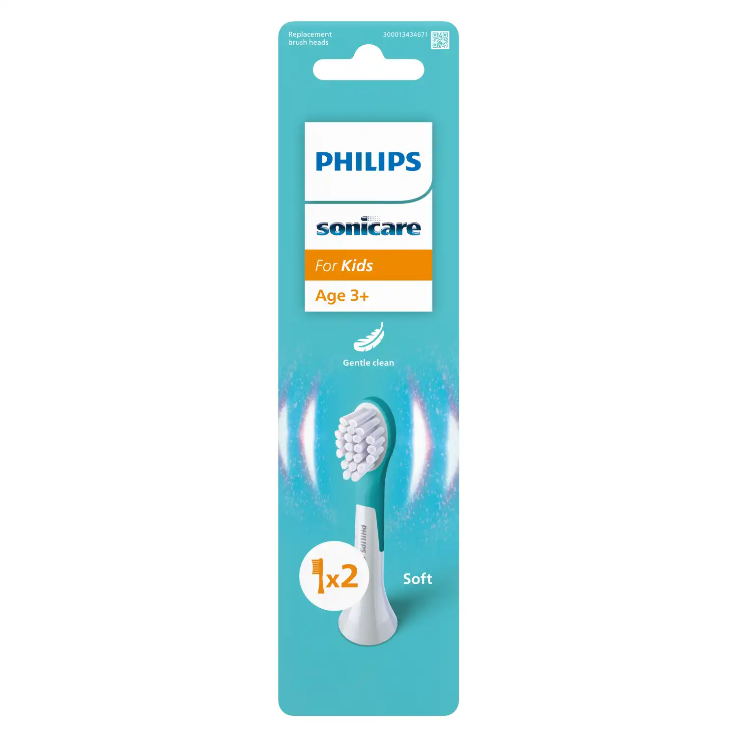 Dantų šep. galvutės PHILIPS SON. KIDS, 2 vnt