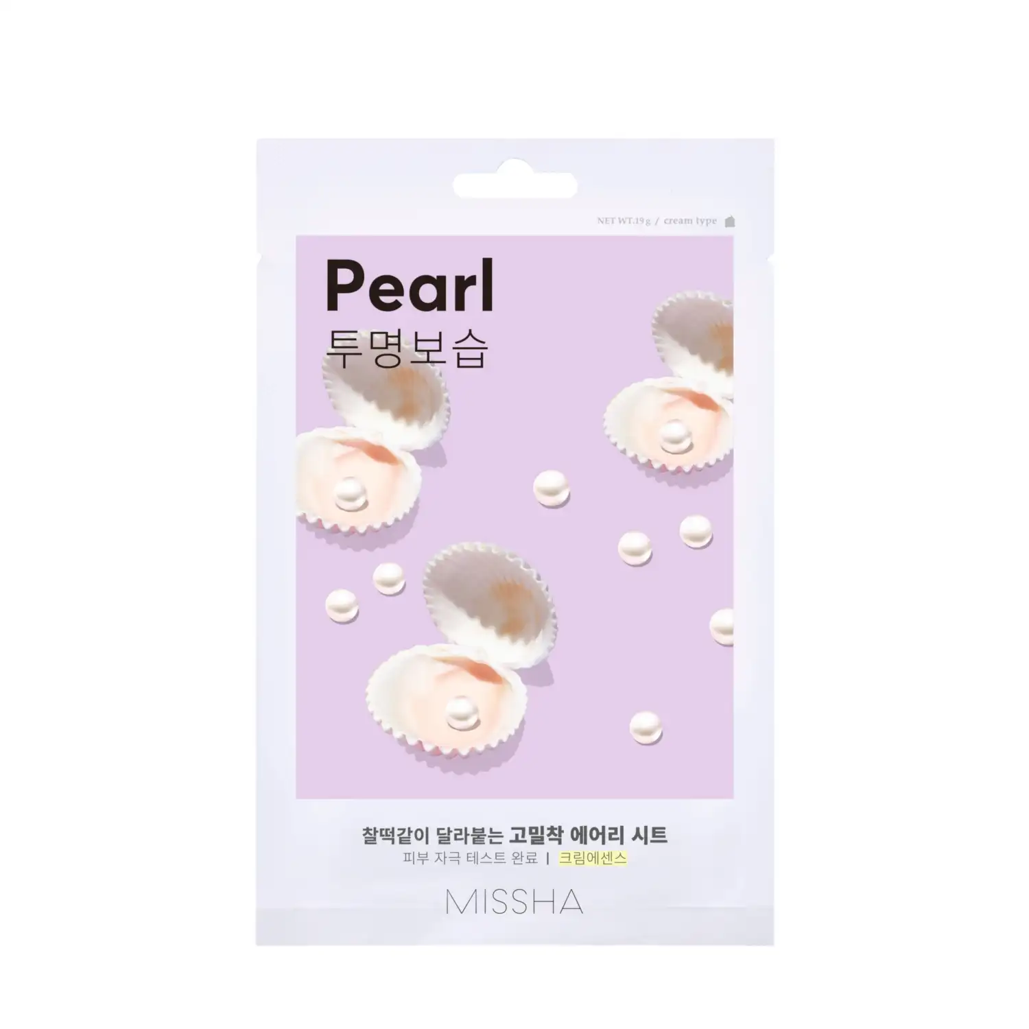Lakštinė perlų kaukė MISSHA AIRY FIT, 19 g