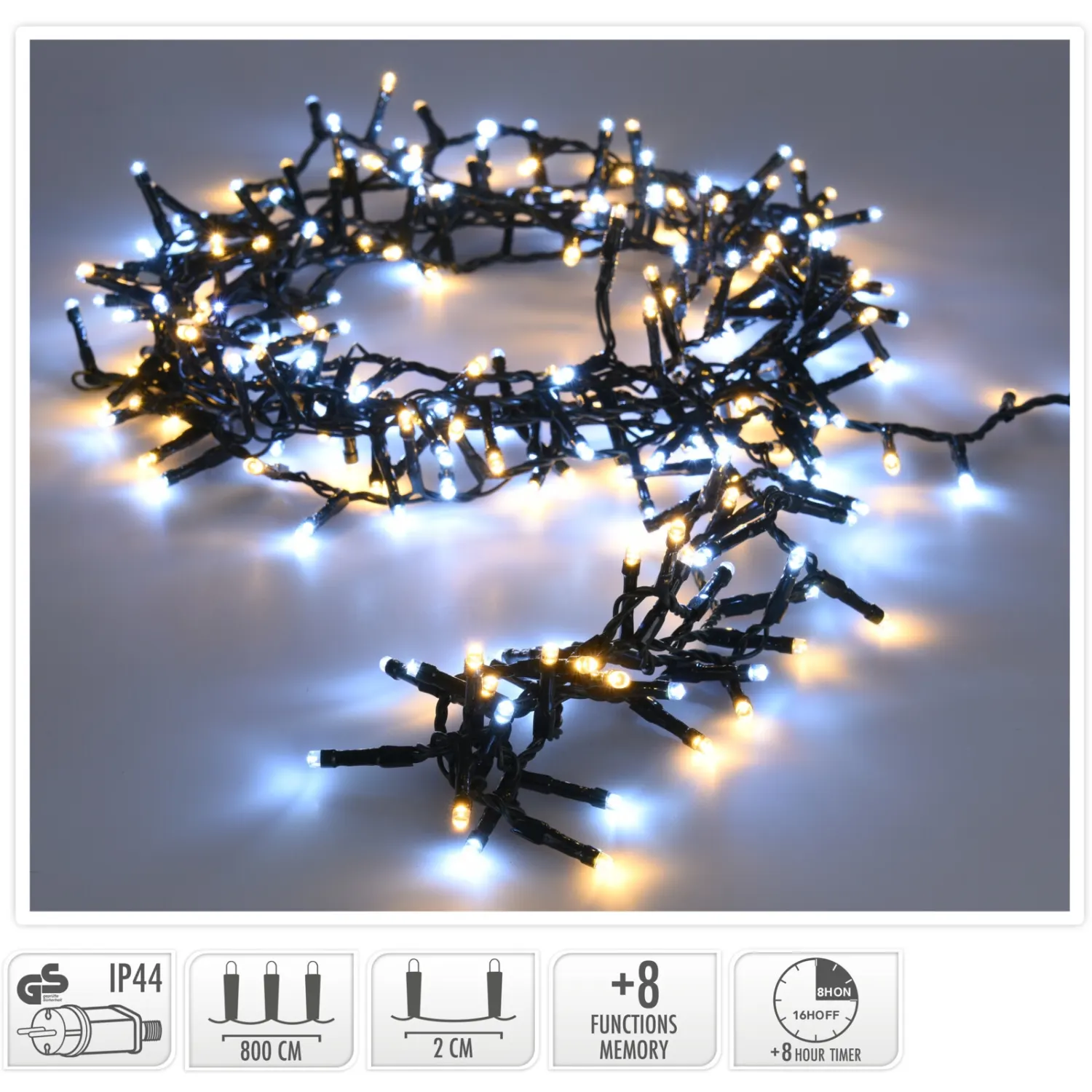 Gaismas virt., 400 LED, divas krās. CH26