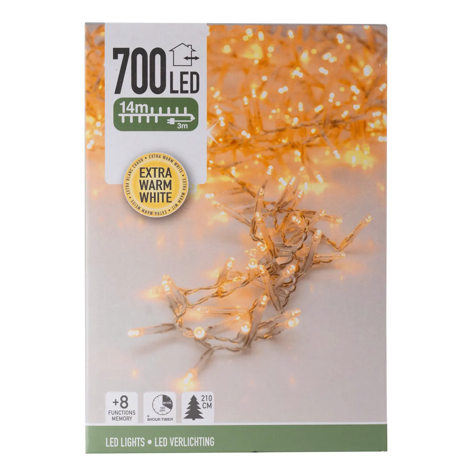 Gaismas virt., 700 LED, silti balta CH26