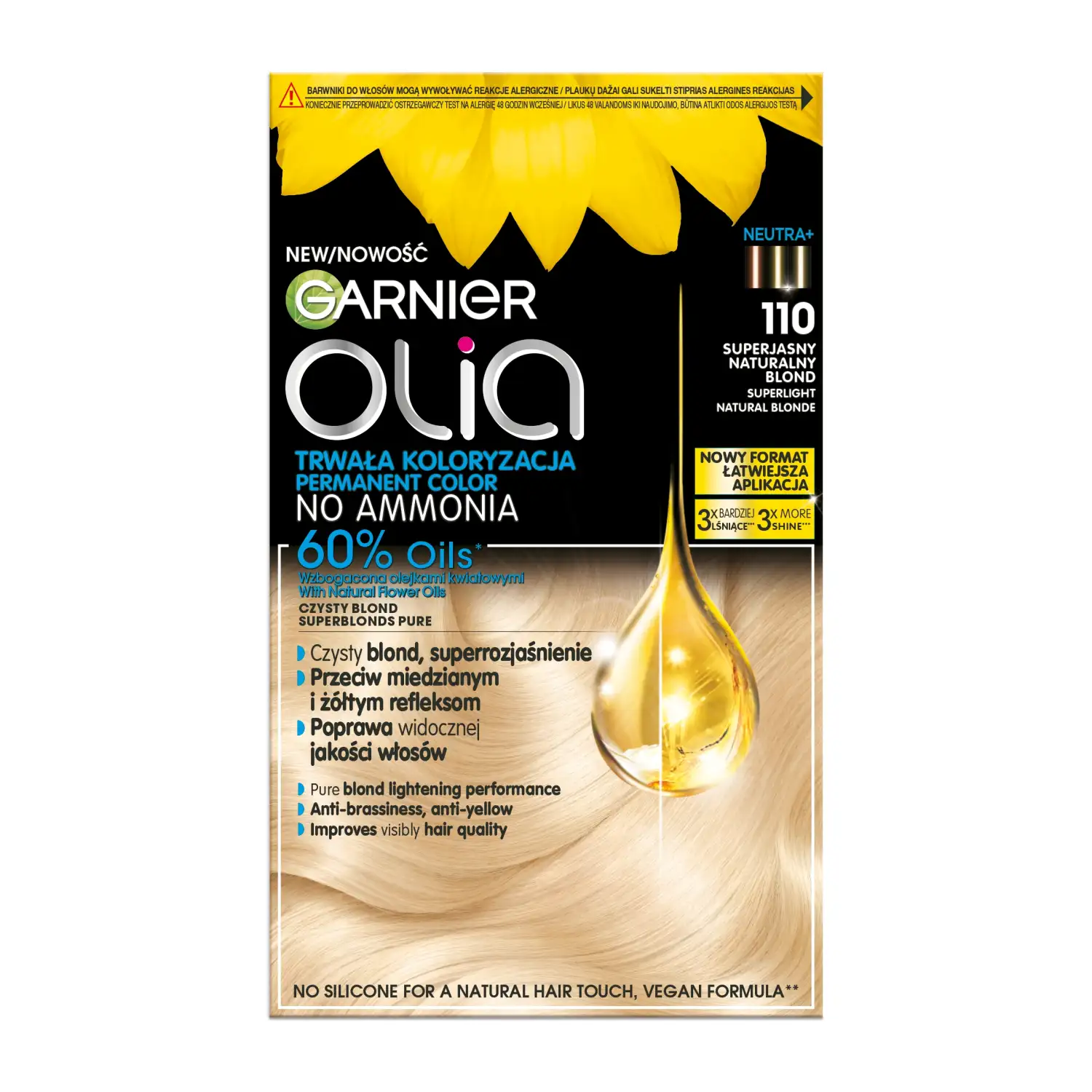 Matu krāsa Garnier Olia 110 super gaiša 1gab.