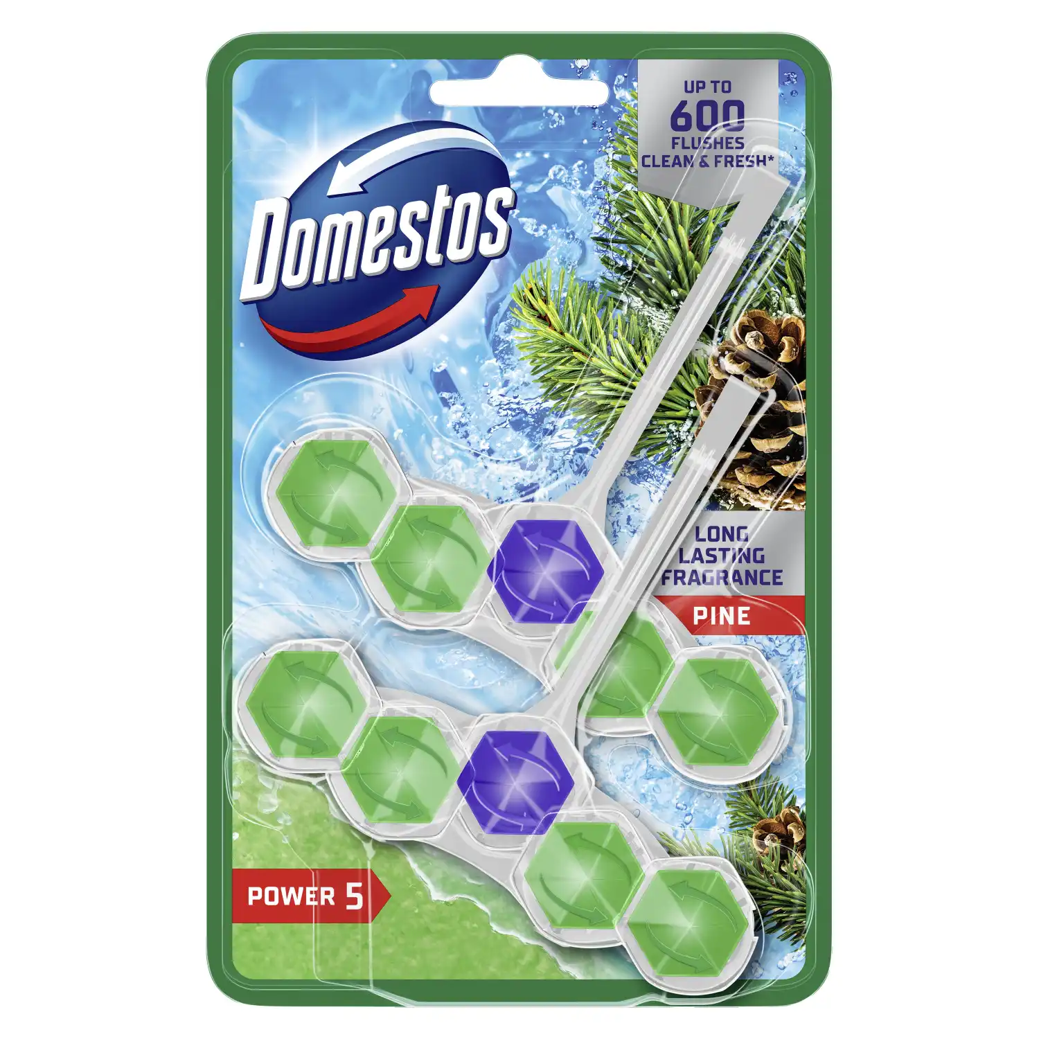 Tualeto blokelis DOMESTOS P5 PINE, 2 x 50 g