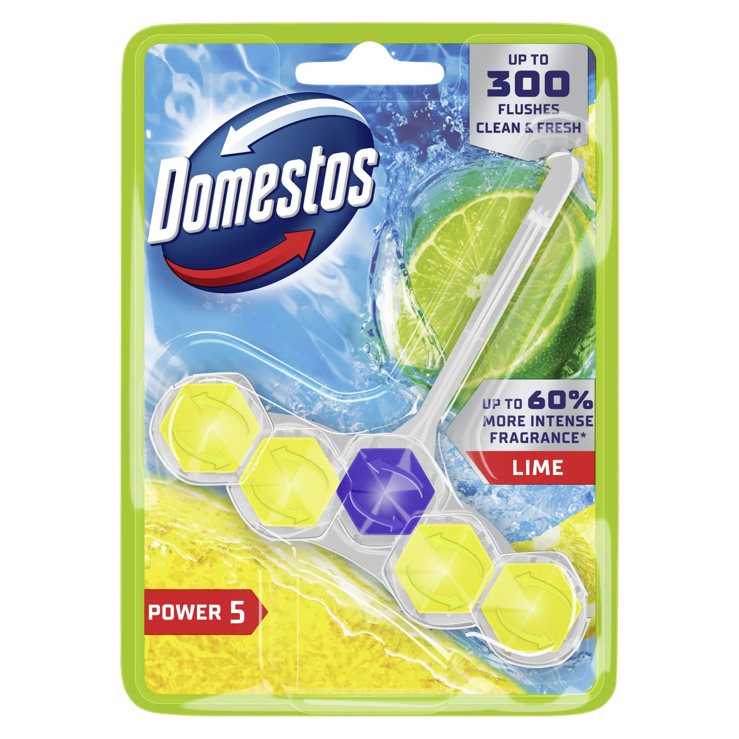 Tualeto blokelis DOMESTOS P5 LIME, 50 g