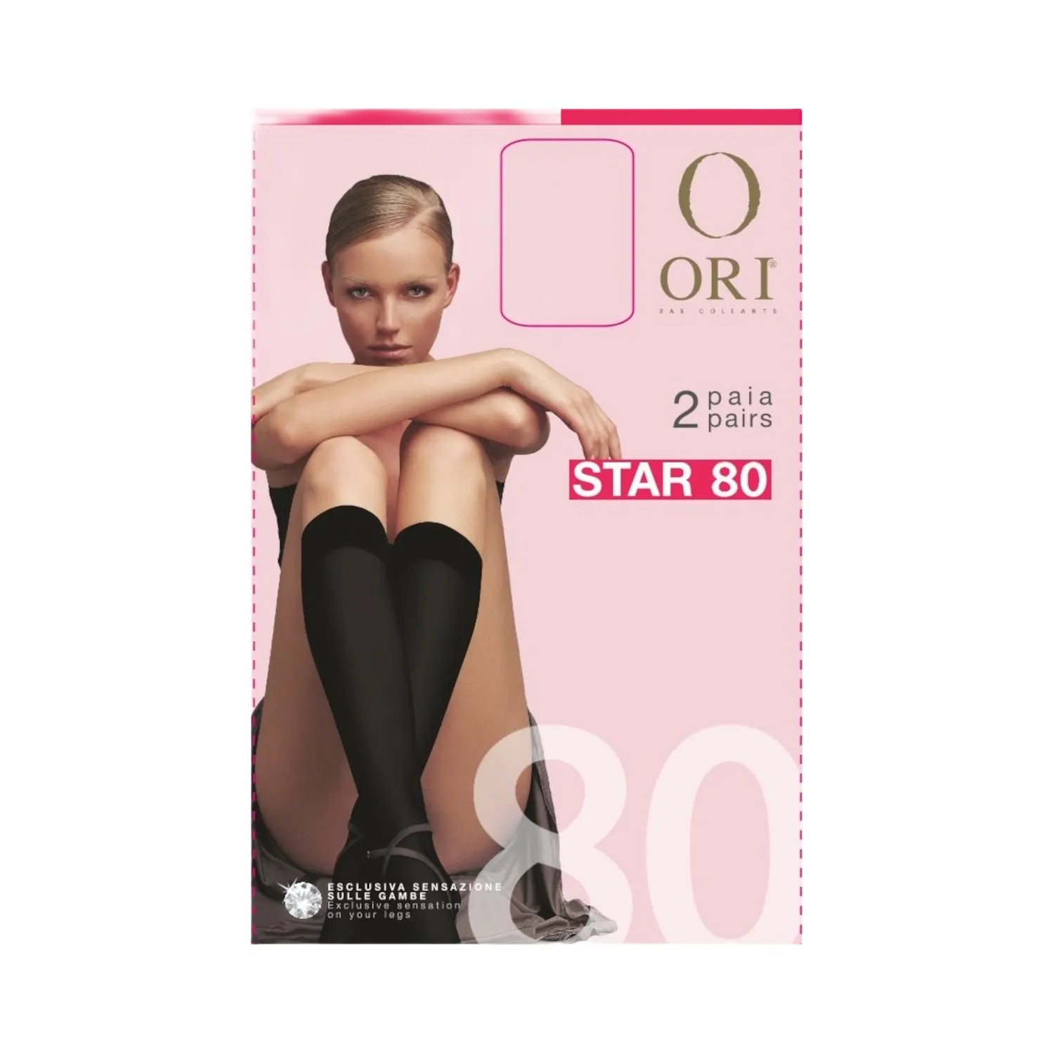 Moteriškos pėdkelnės ORI STAR 80 NERO