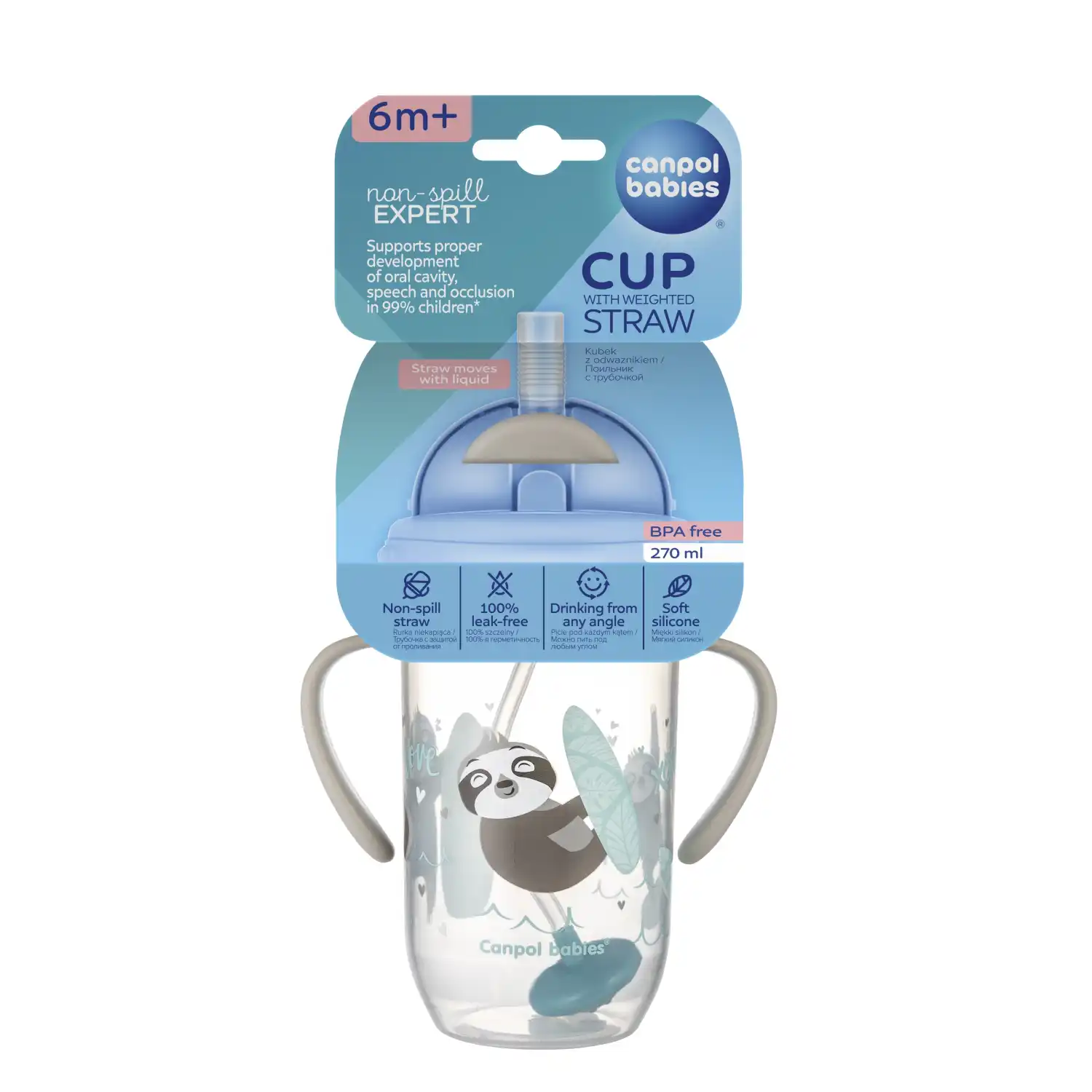 Mācību krūze Canpol Babies Exot. An.6m+ 270ml