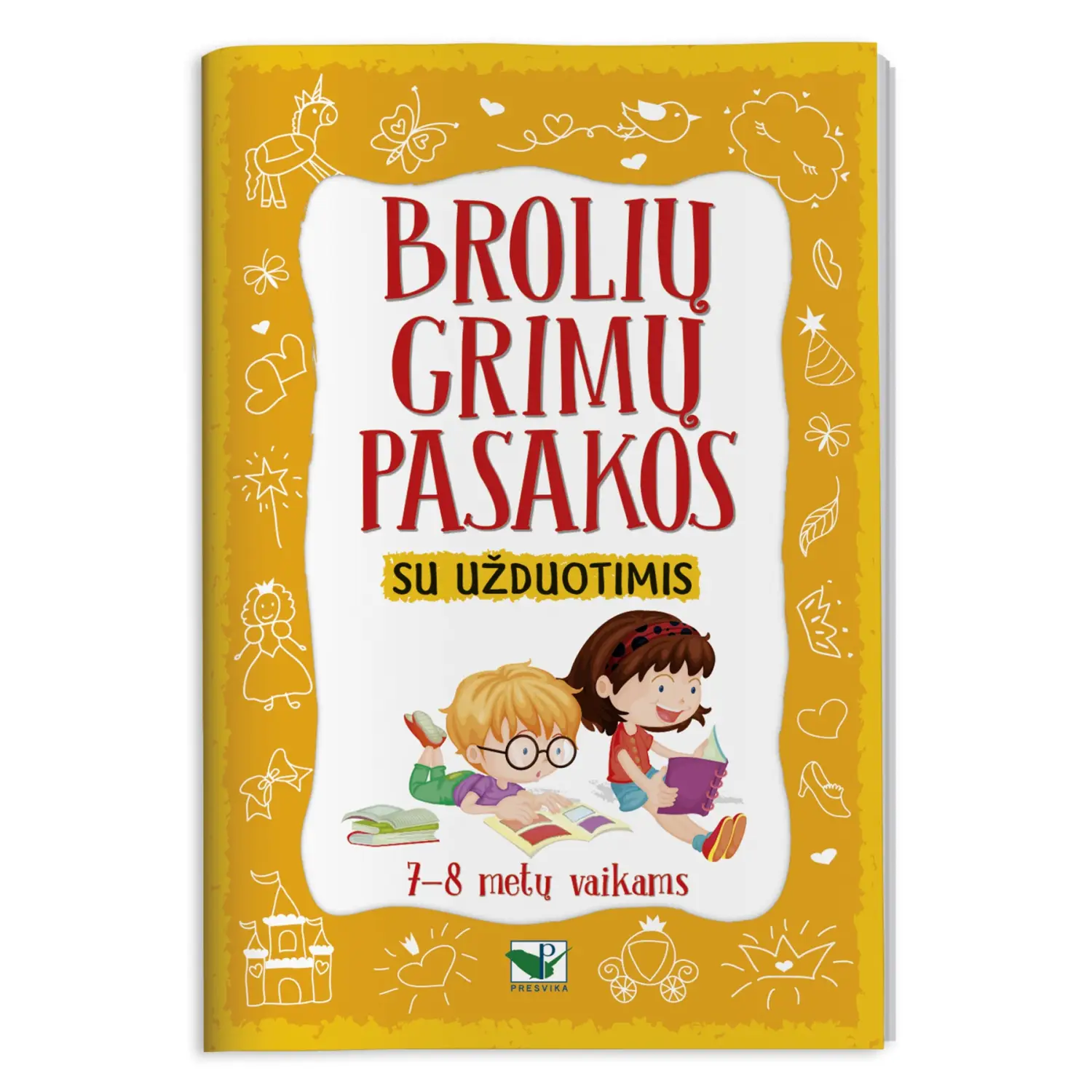 Knyga BROLIŲ GRIMŲ PASAKOS SU UŽDUOTIMIS