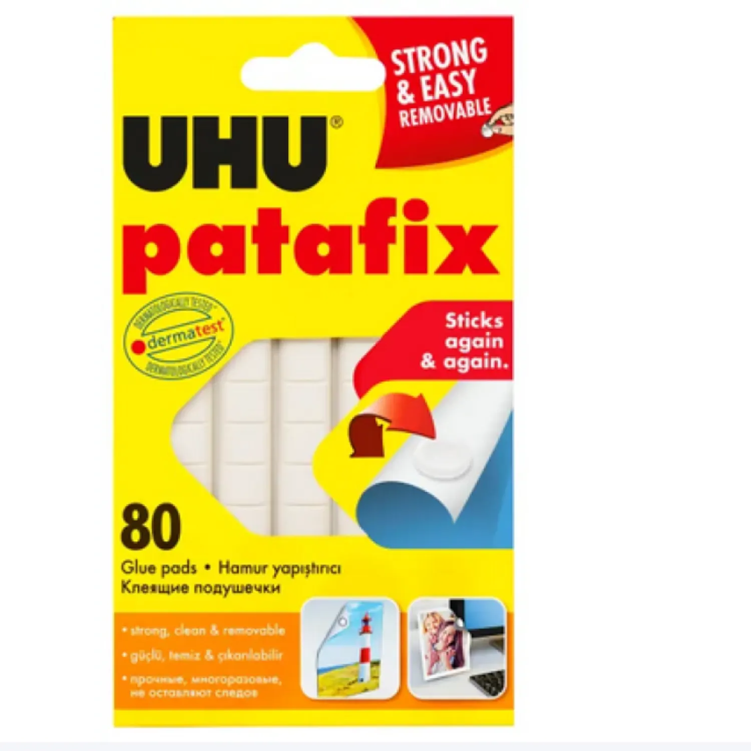 Liimipadjad Uhu 50g, valged, 80 tk/pk