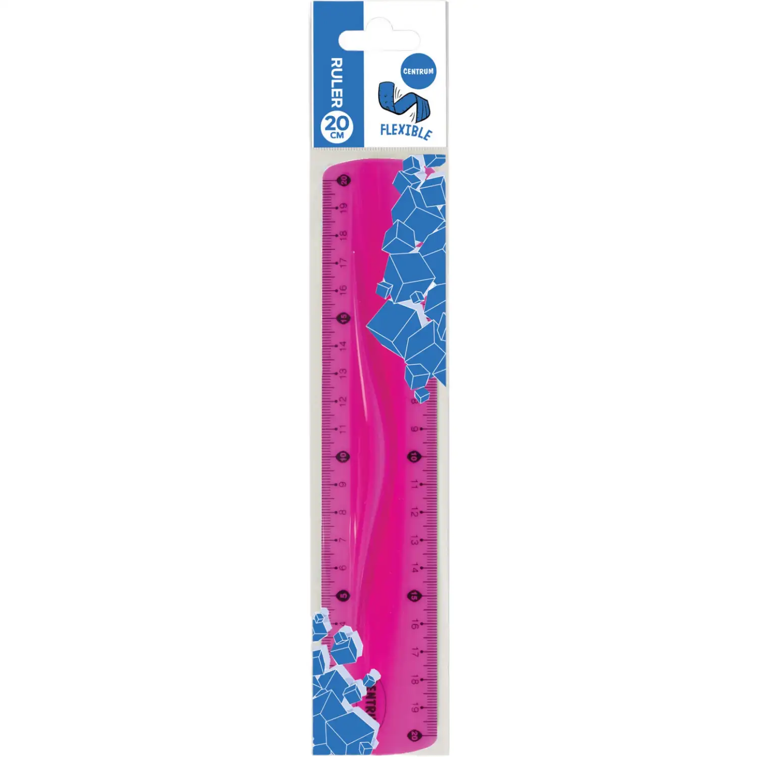 Lineāls Centrum lokans 20cm